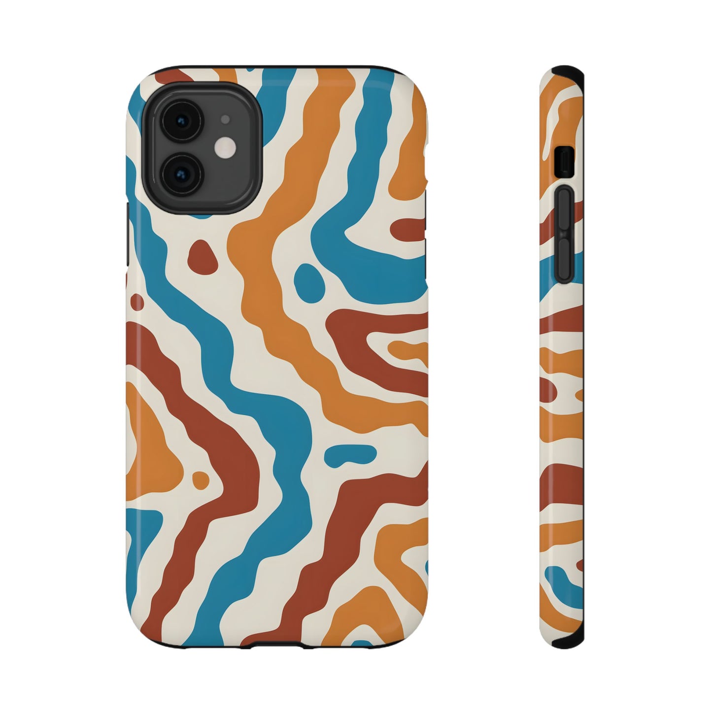 Abstract Retro Wave Phone Case – MagSafe Compatible for iPhone & Samsung Galaxy