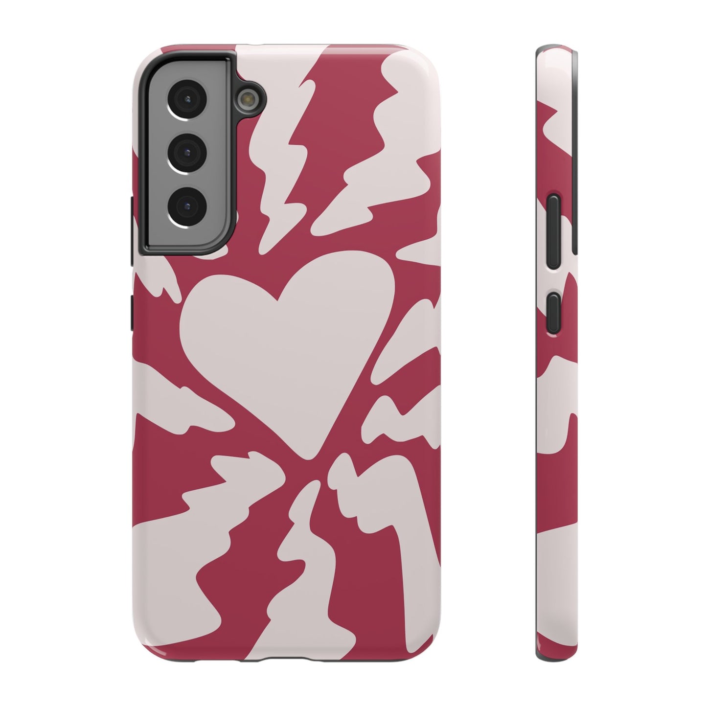 Bold Heartburst Abstract Phone Case – MagSafe Compatible for iPhone & Samsung Galaxy