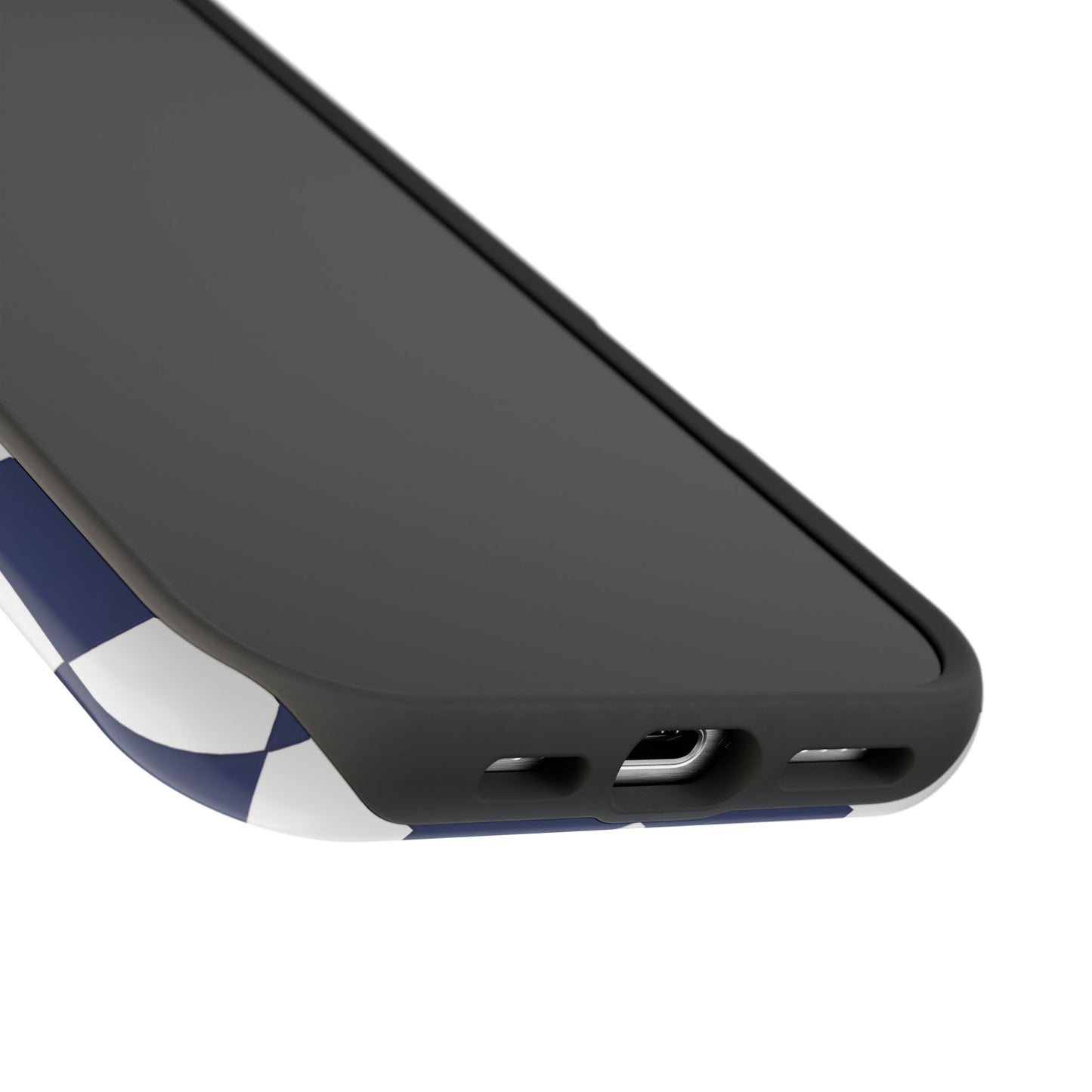 Wavy Checkerboard Phone Case – MagSafe Compatible for iPhone & Samsung Galaxy