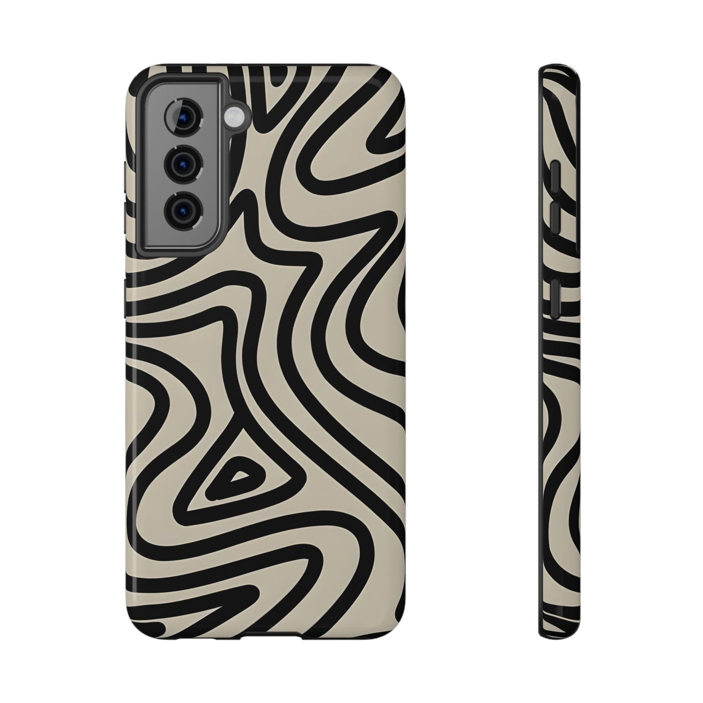 Abstract Maze Line Art Phone Case – MagSafe Compatible for iPhone & Samsung Galaxy