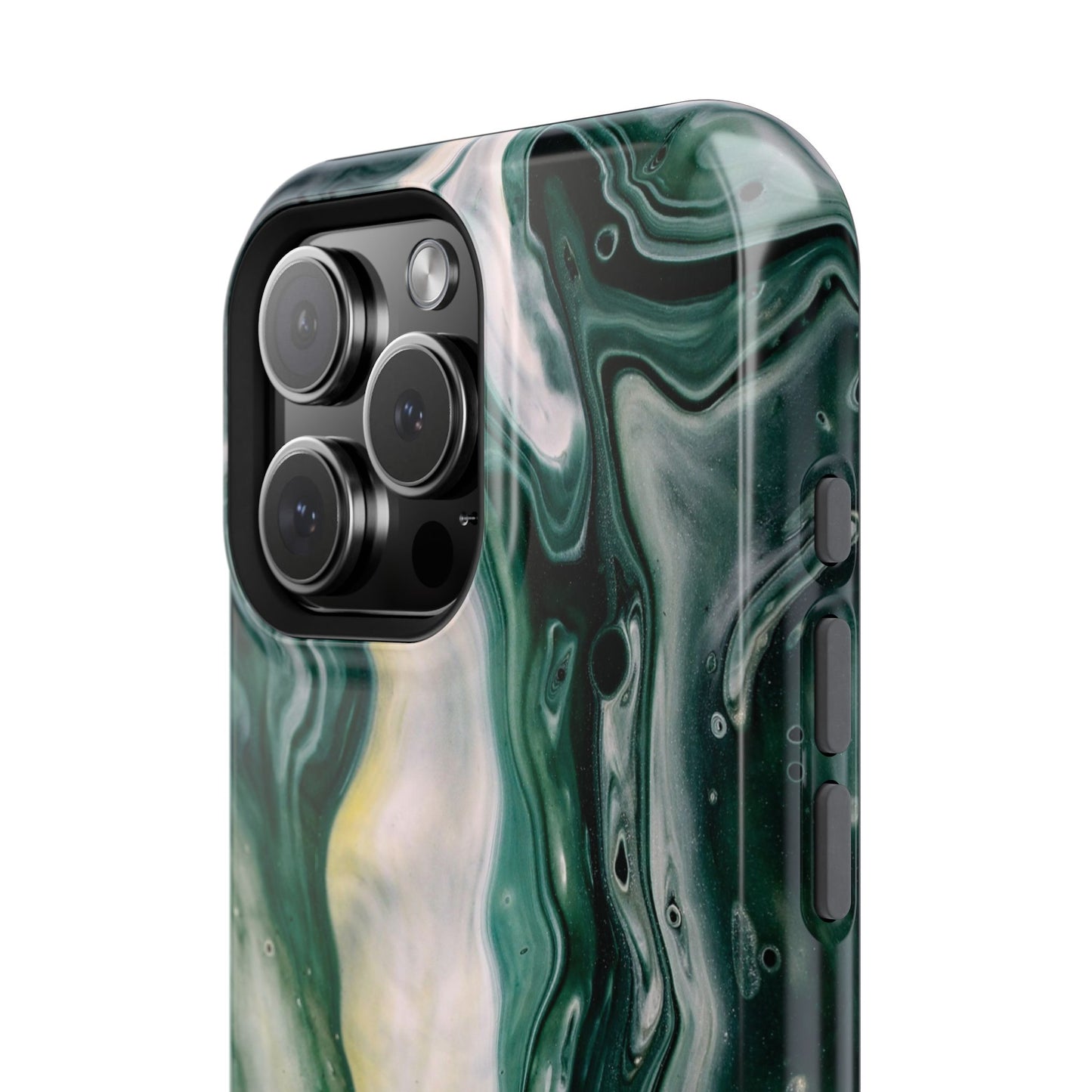 Mystic Forest Marble Swirl Phone Case – MagSafe Compatible for iPhone & Samsung Galaxy