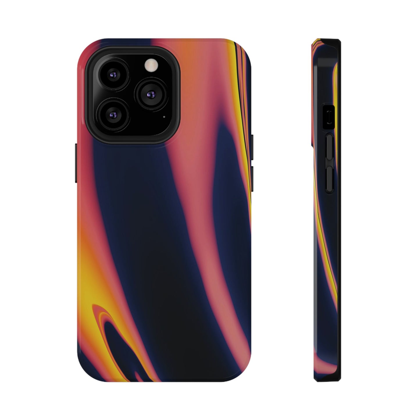 Neon Sunset Flame Phone Case – MagSafe Compatible for iPhone & Samsung Galaxy