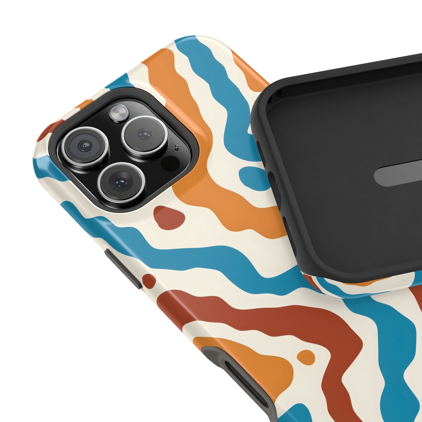 Abstract Retro Wave Phone Case – MagSafe Compatible for iPhone & Samsung Galaxy