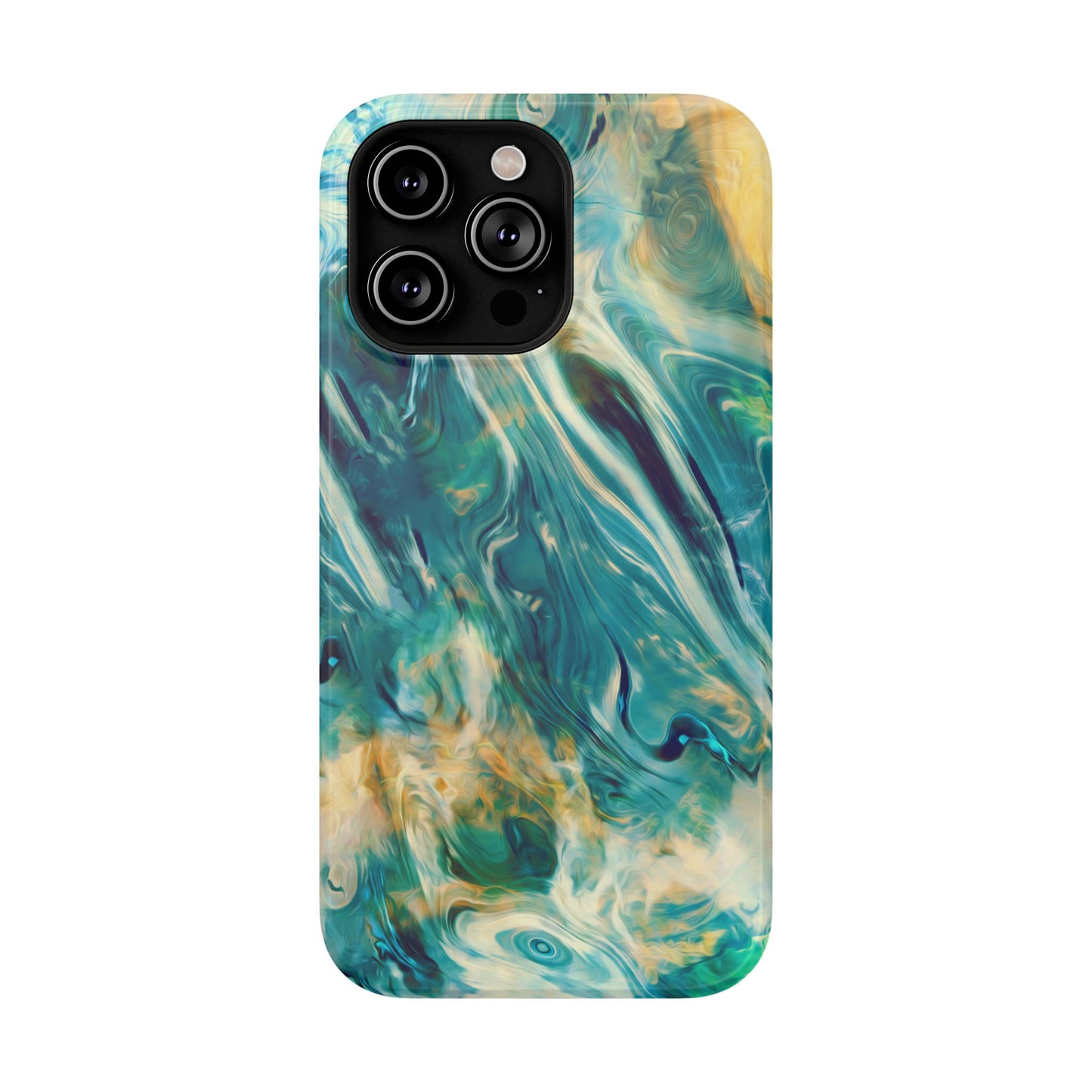 Oceanic Flow Abstract Phone Case – MagSafe Compatible for iPhone & Samsung Galaxy