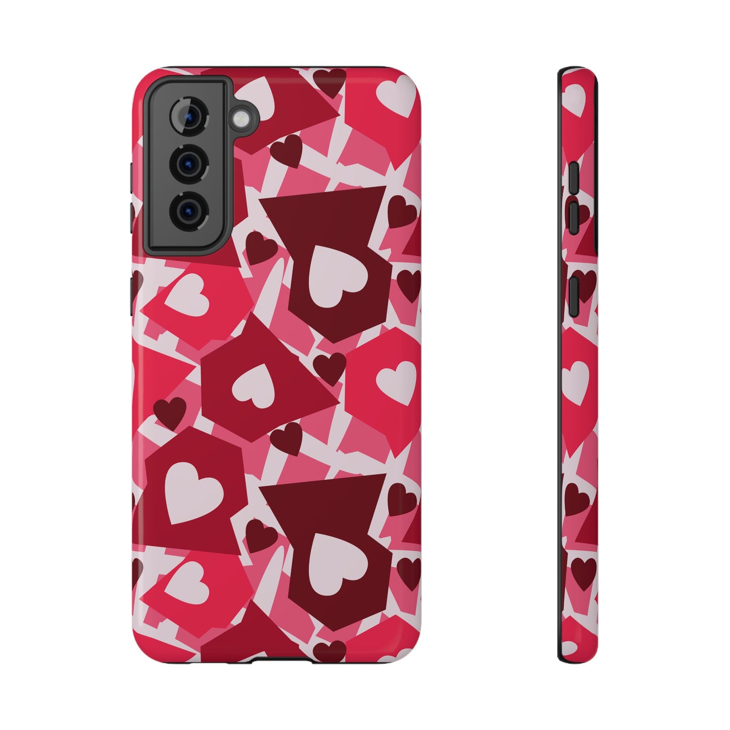 Pink Social Love Icons Phone Case – MagSafe Compatible for iPhone & Samsung Galaxy