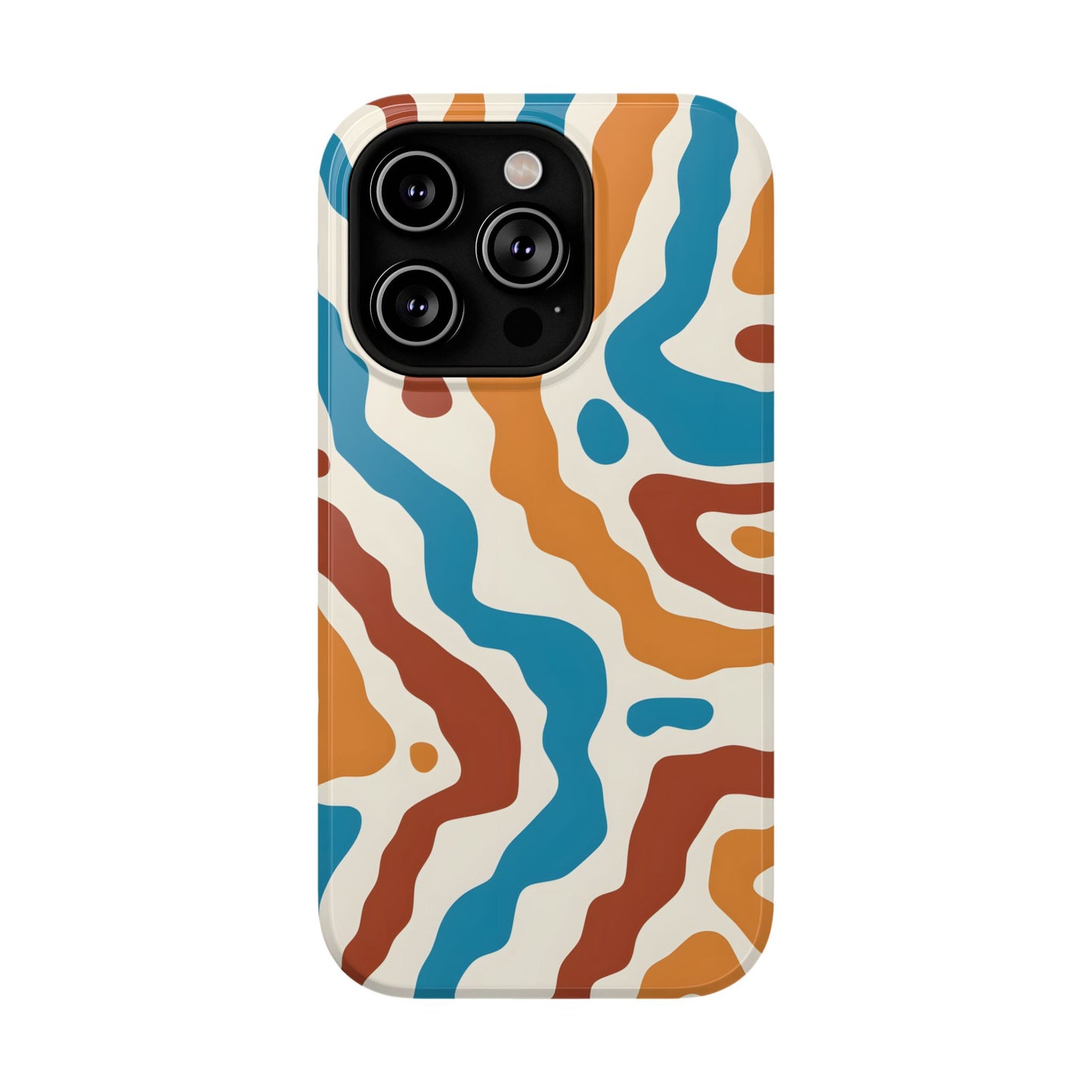 Abstract Retro Wave Phone Case – MagSafe Compatible for iPhone & Samsung Galaxy