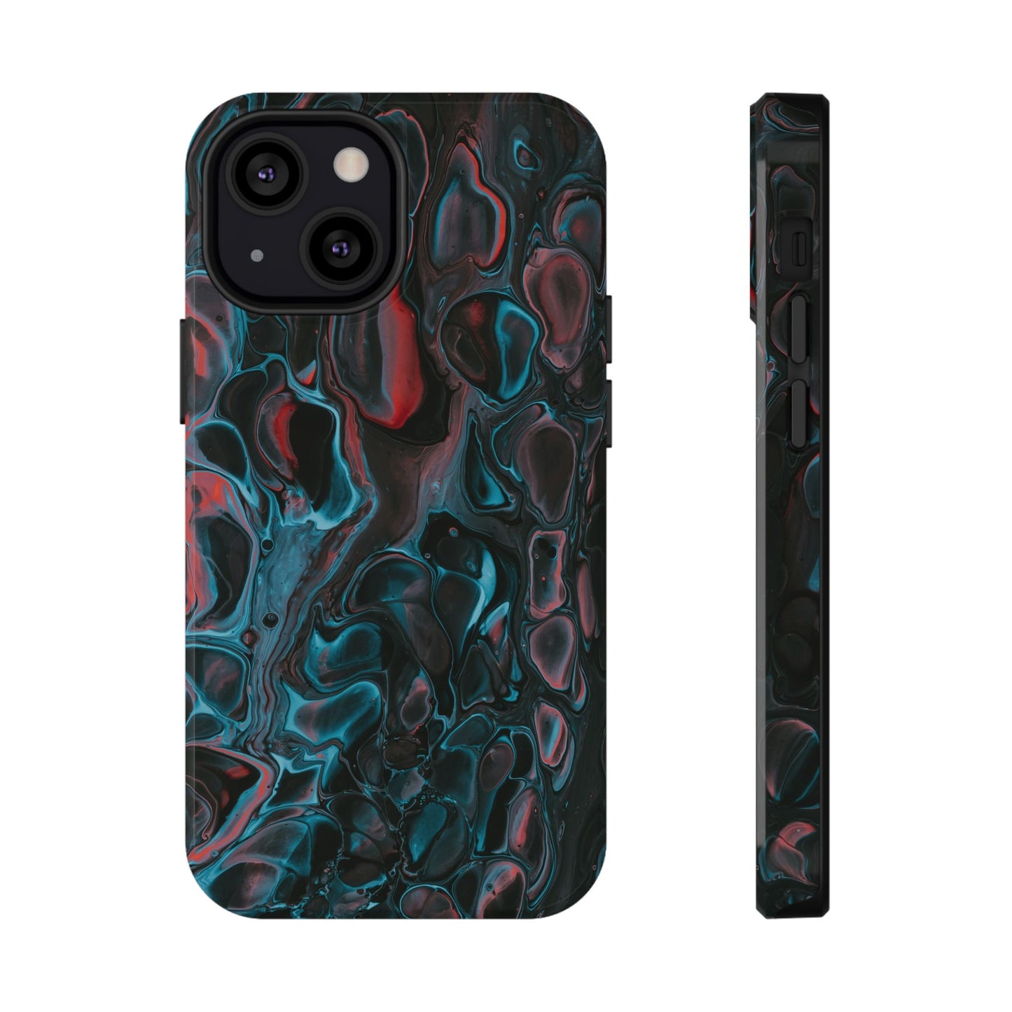 Dark Abyss Iridescent Texture Phone Case – MagSafe Compatible for iPhone & Samsung Galaxy