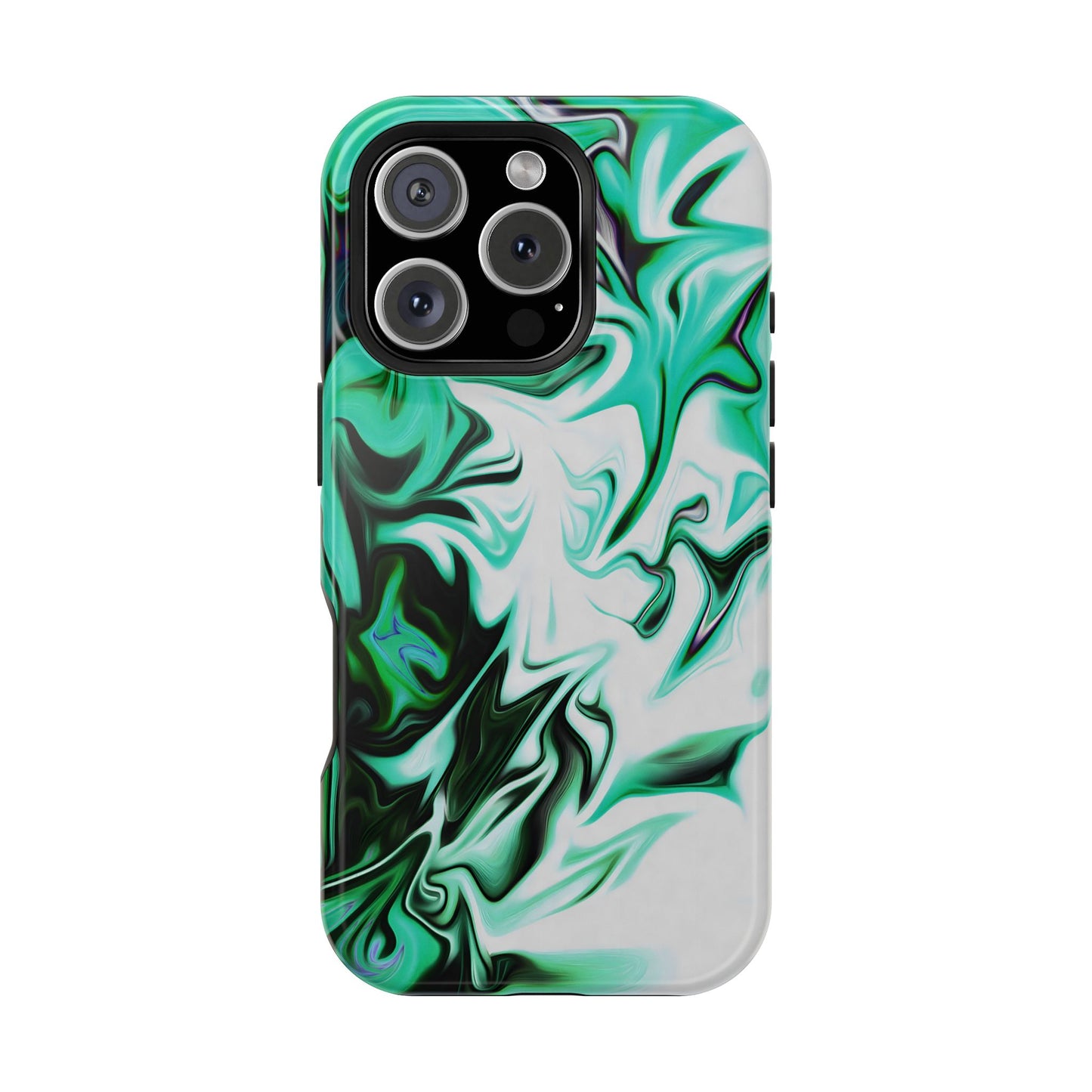 Emerald Green Marble Swirl Phone Case – MagSafe Compatible for iPhone & Samsung Galaxy