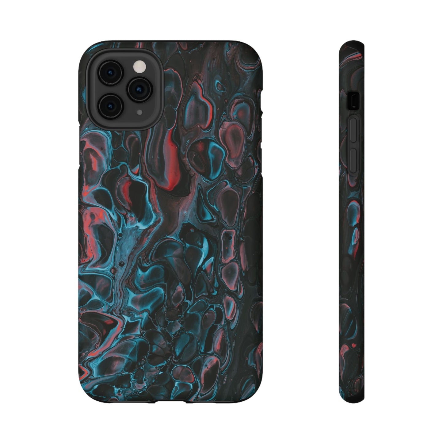 Dark Abyss Iridescent Texture Phone Case – MagSafe Compatible for iPhone & Samsung Galaxy