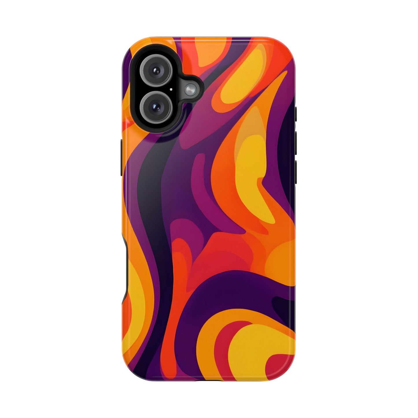 Fiery Abstract Swirls Phone Case – MagSafe Compatible for iPhone & Samsung Galaxy