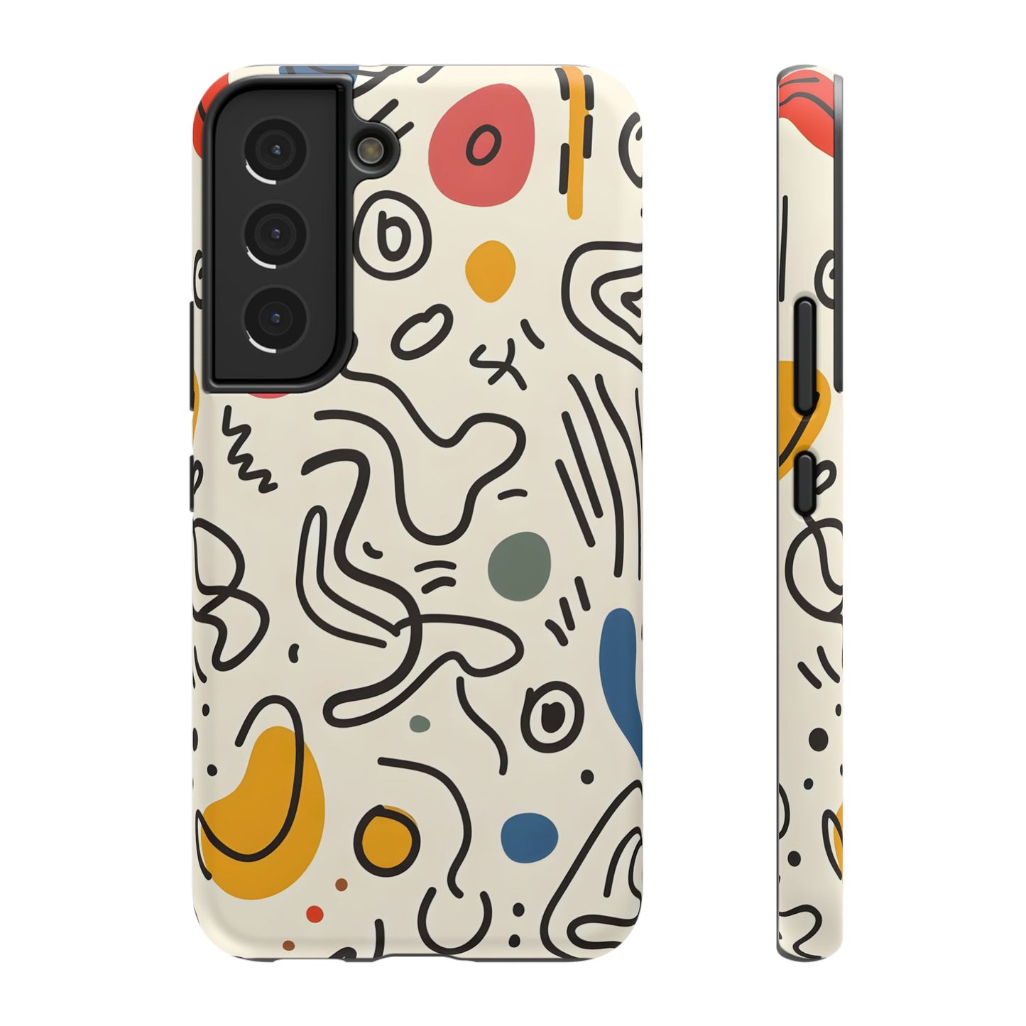 Abstract Doodle Art Phone Case – MagSafe Compatible for iPhone & Samsung Galaxy