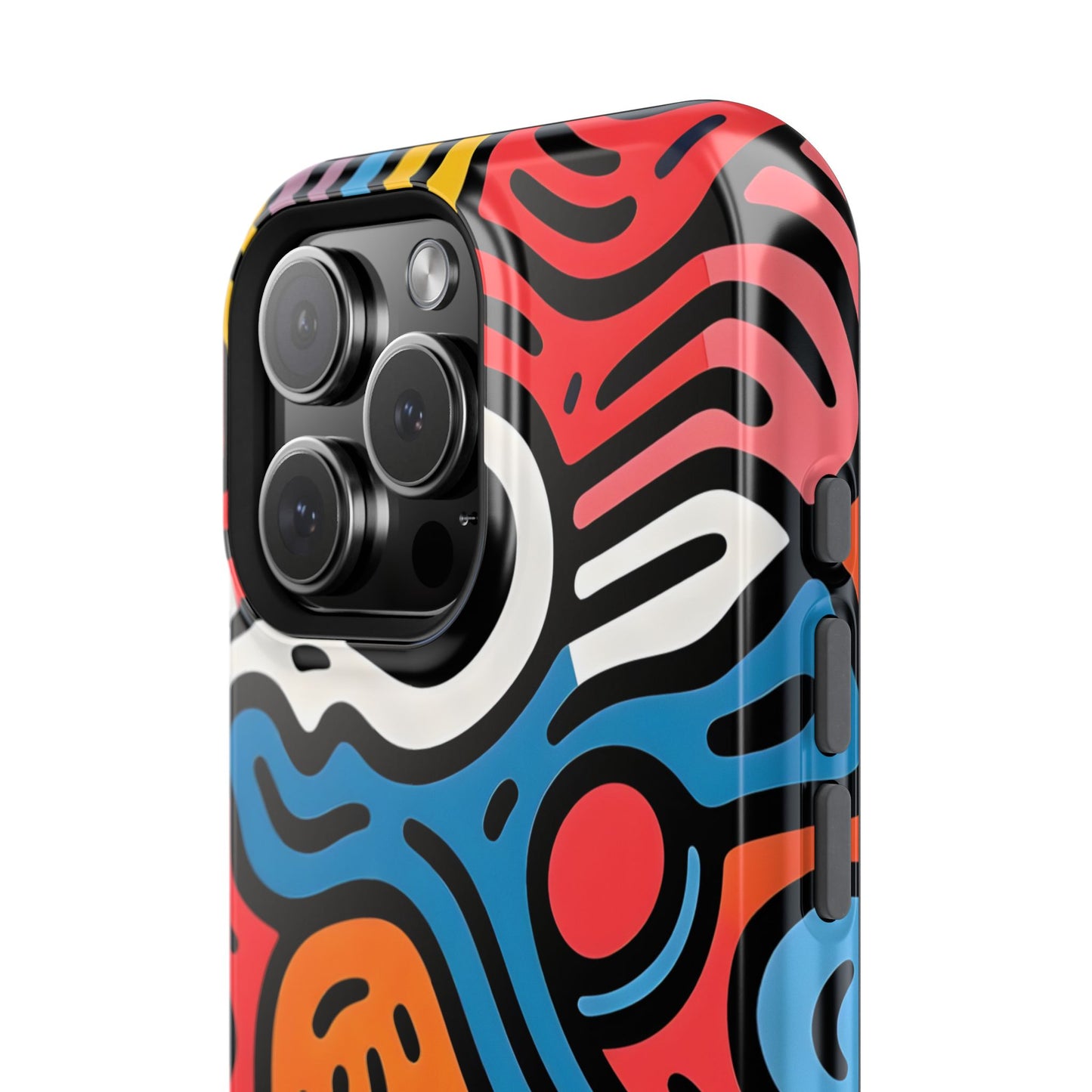 Bold Abstract Doodle Phone Case – MagSafe Compatible for iPhone & Samsung Galaxy