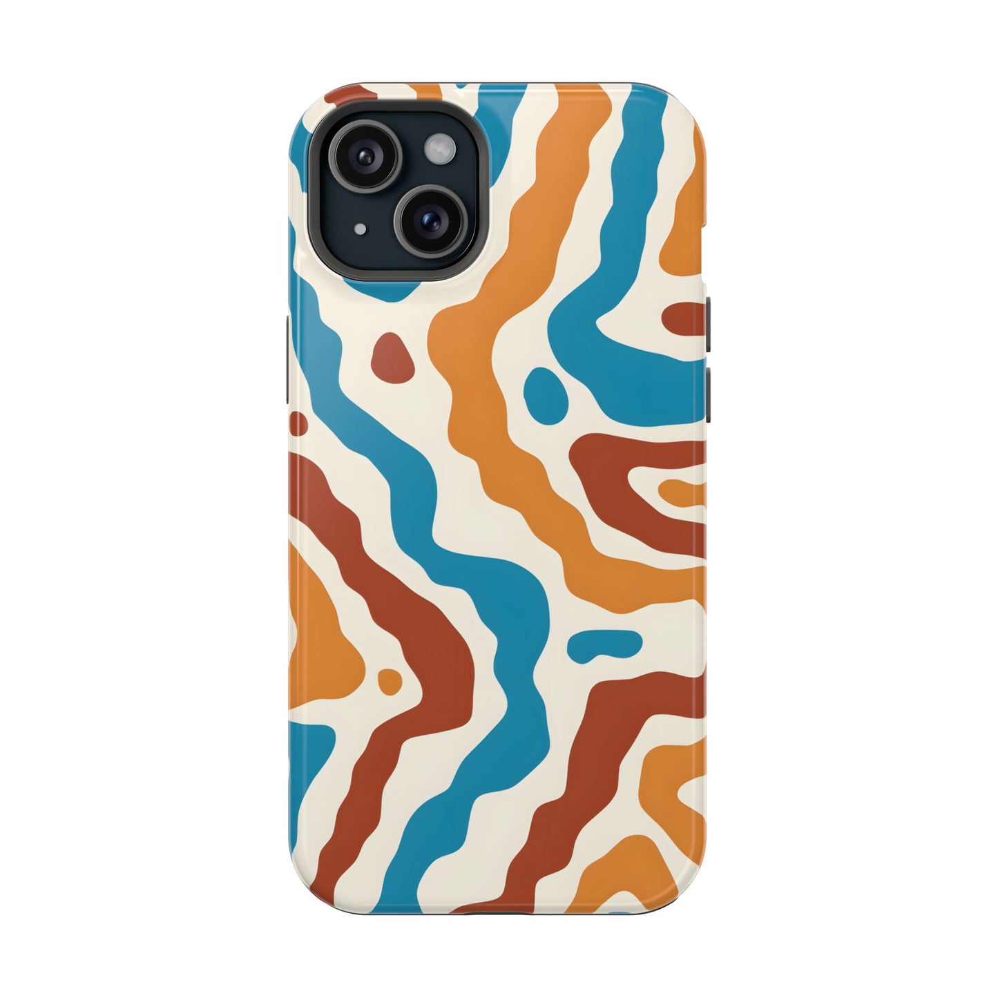 Abstract Retro Wave Phone Case – MagSafe Compatible for iPhone & Samsung Galaxy
