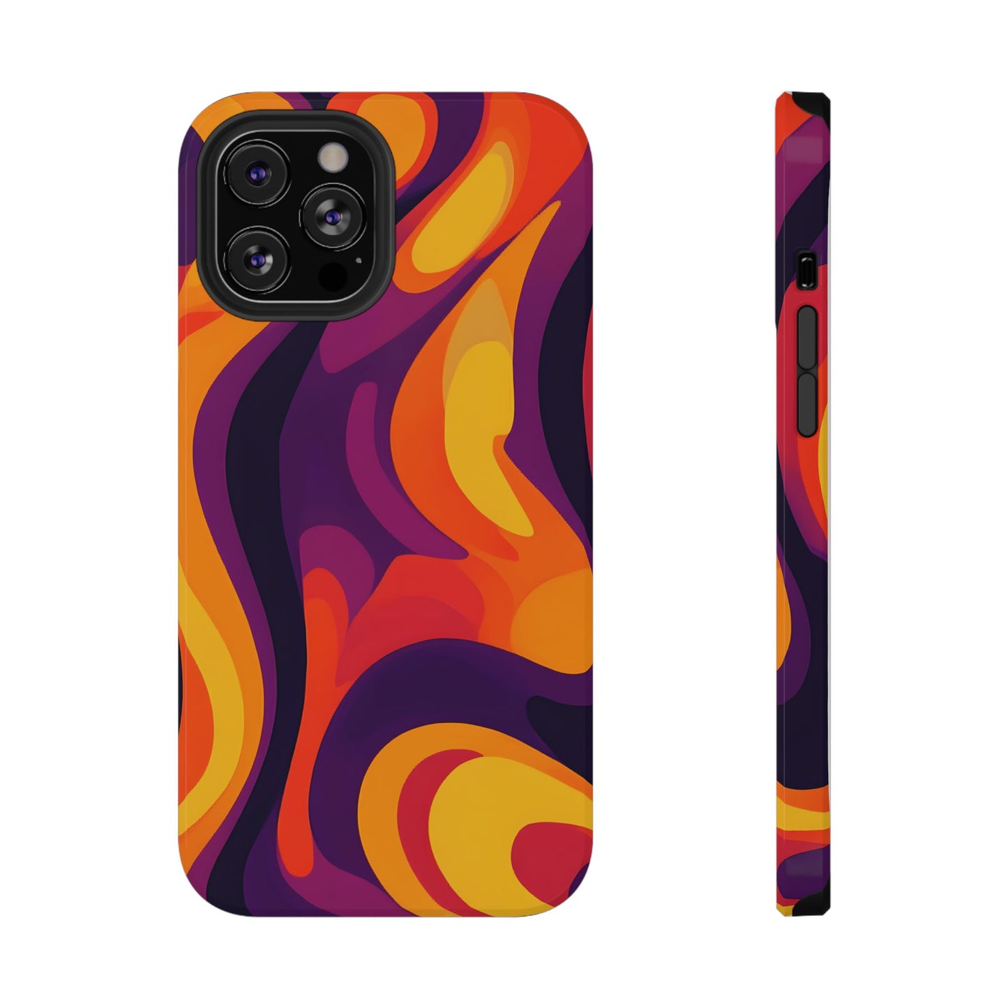 Fiery Abstract Swirls Phone Case – MagSafe Compatible for iPhone & Samsung Galaxy