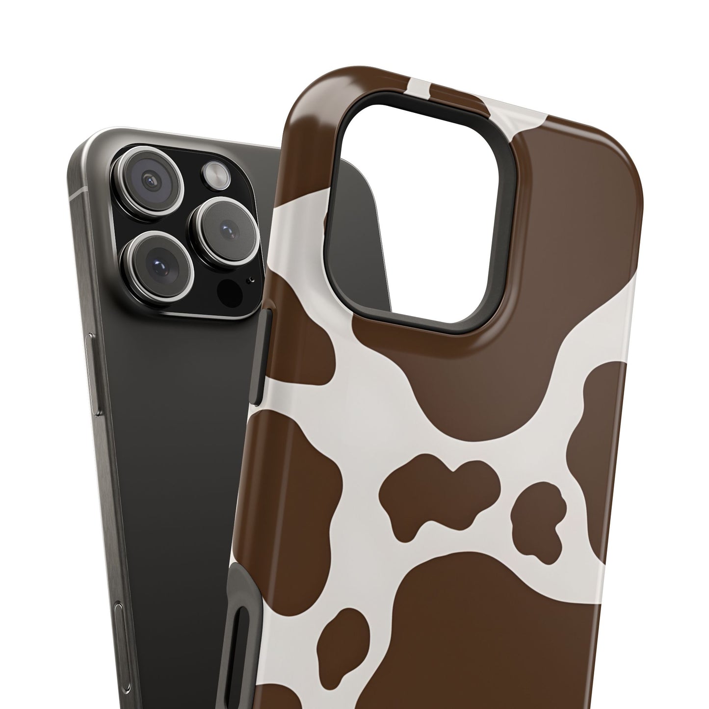 Brown Cow Print Phone Case – MagSafe Compatible for iPhone & Samsung Galaxy