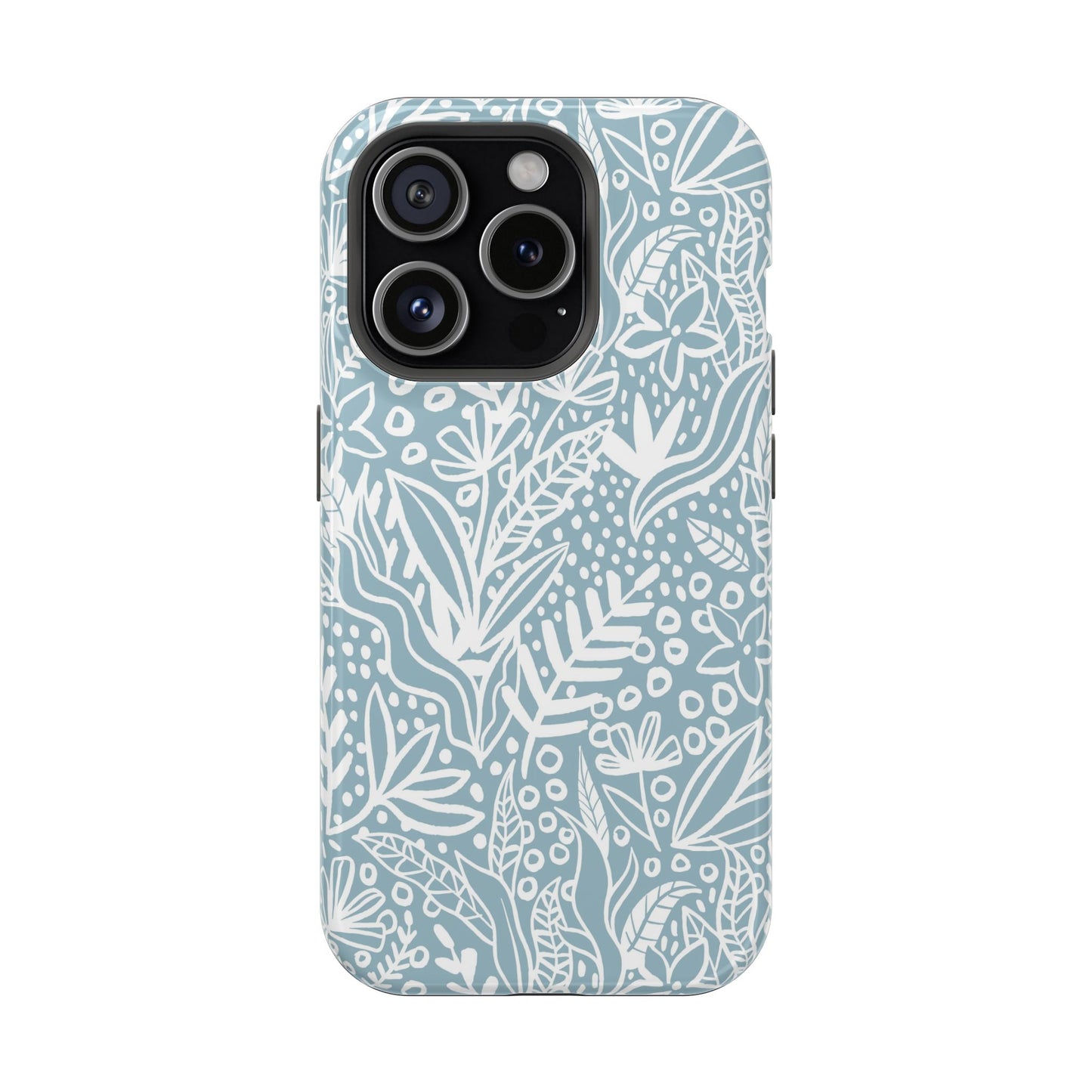 Boho Botanical Doodle Phone Case – MagSafe Compatible for iPhone & Samsung Galaxy