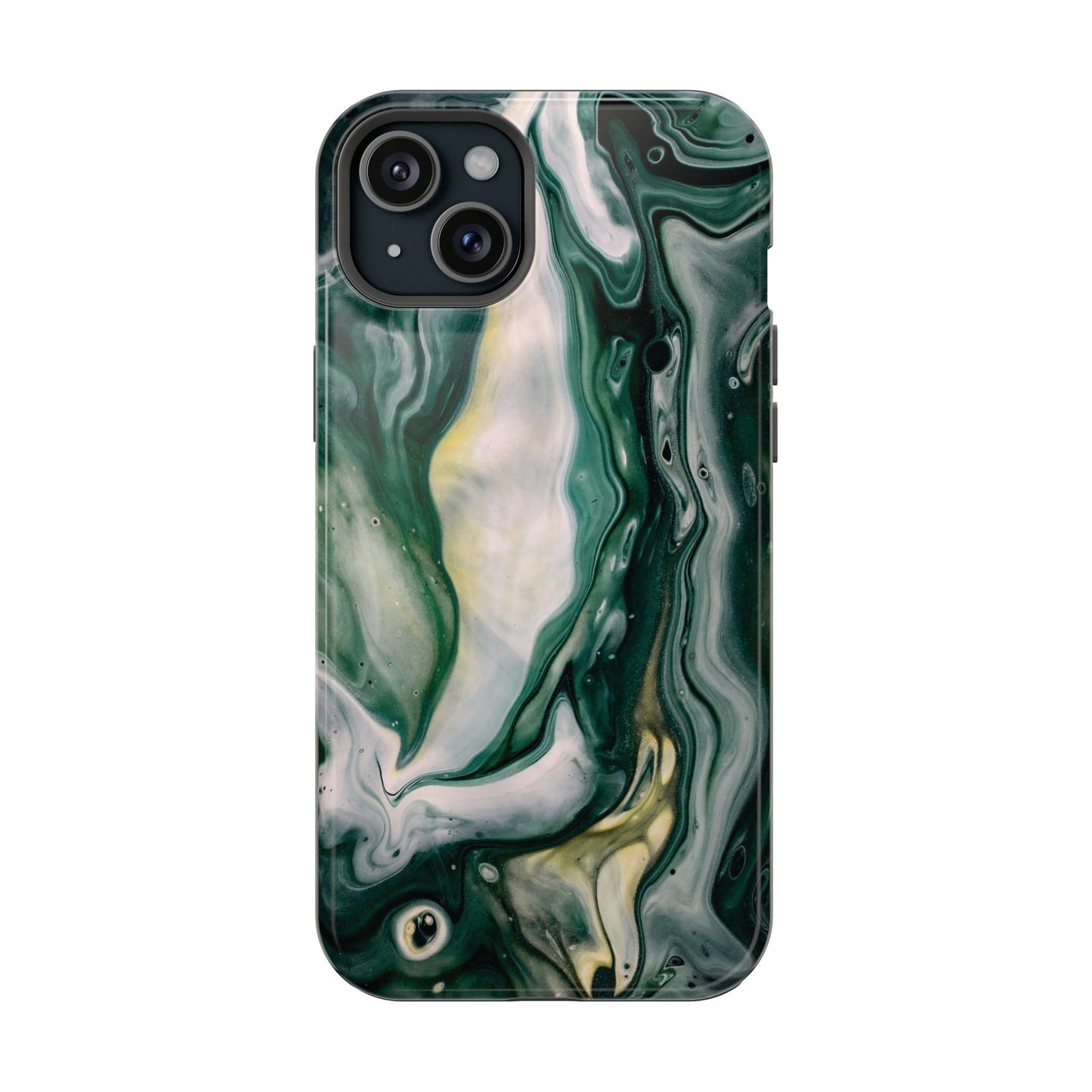 Mystic Forest Marble Swirl Phone Case – MagSafe Compatible for iPhone & Samsung Galaxy