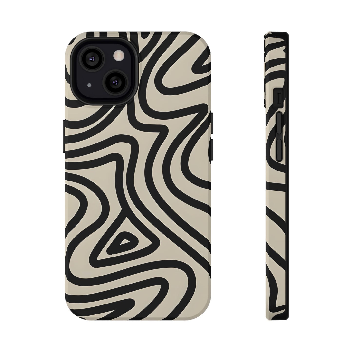 Abstract Maze Line Art Phone Case – MagSafe Compatible for iPhone & Samsung Galaxy