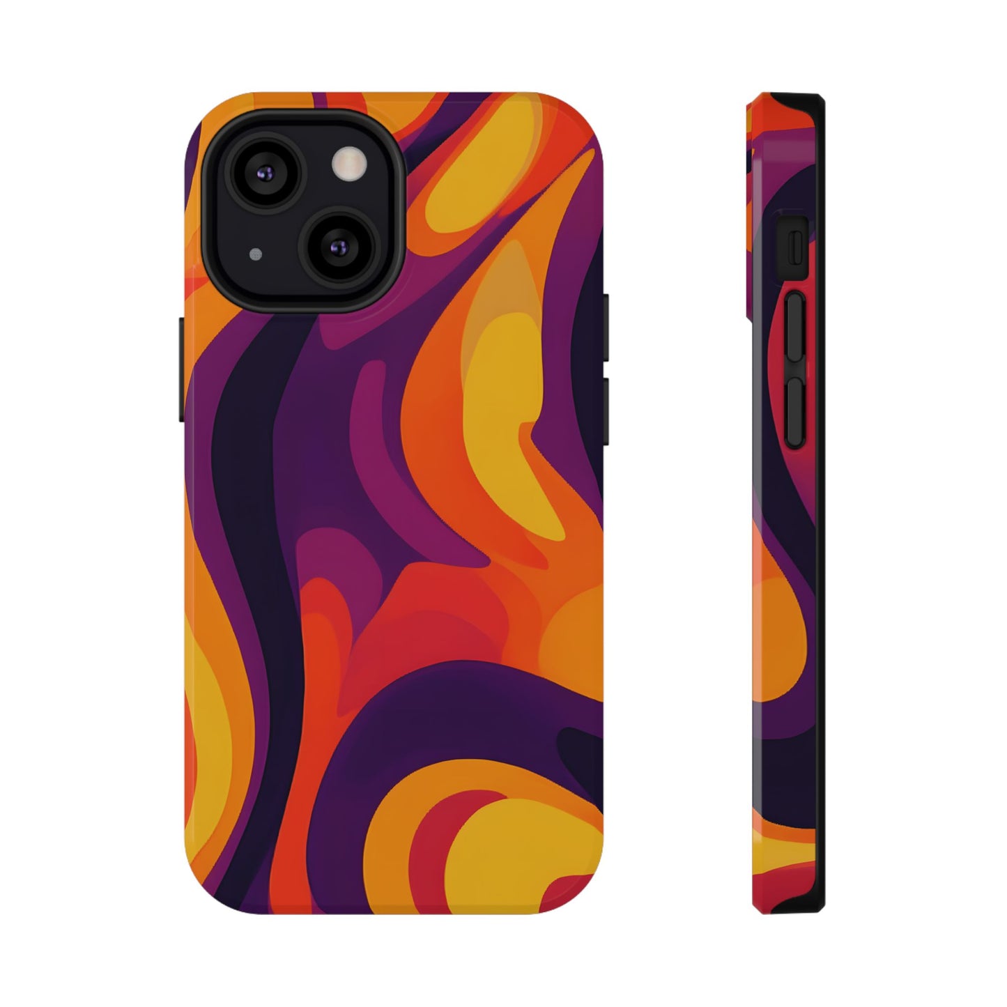 Fiery Abstract Swirls Phone Case – MagSafe Compatible for iPhone & Samsung Galaxy