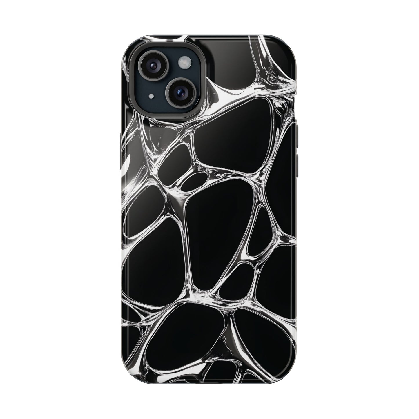 Liquid Metal Abstract Phone Case – MagSafe Compatible for iPhone & Samsung Galaxy