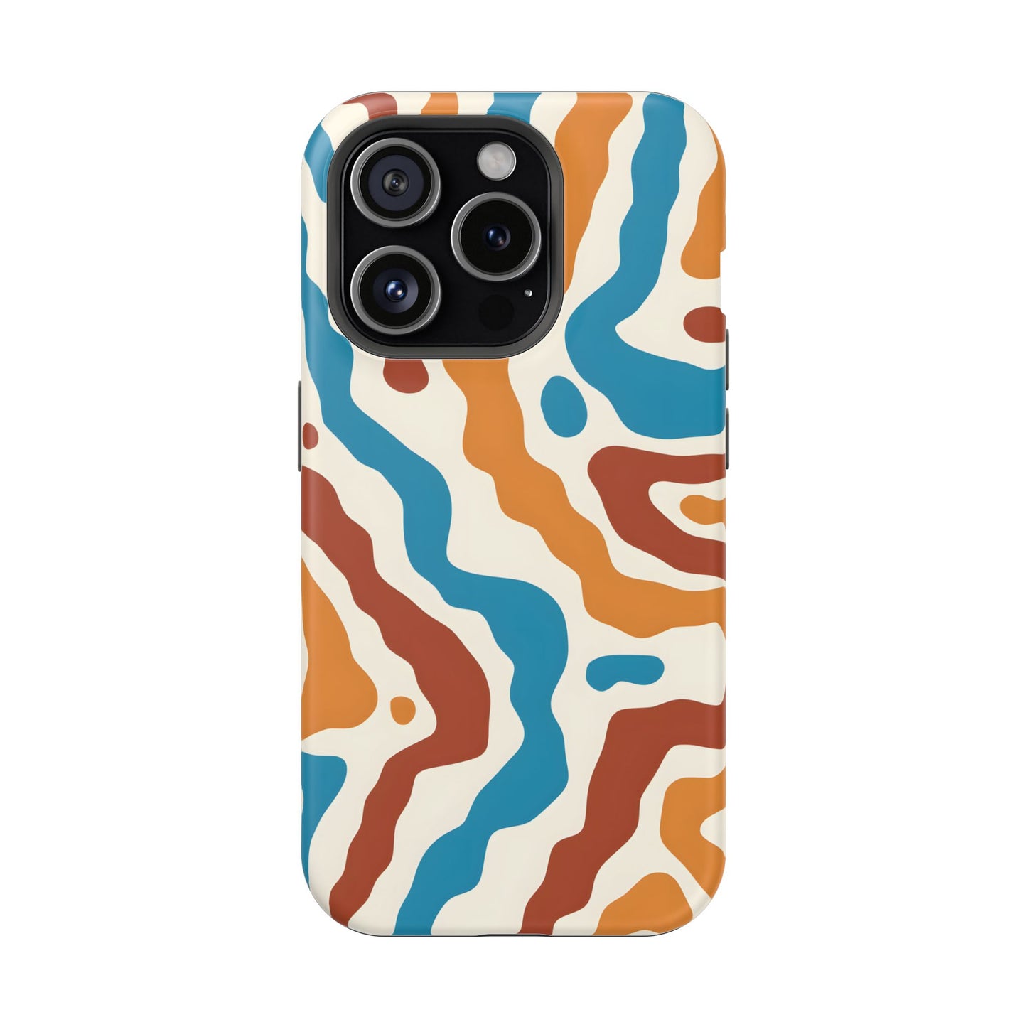 Abstract Retro Wave Phone Case – MagSafe Compatible for iPhone & Samsung Galaxy