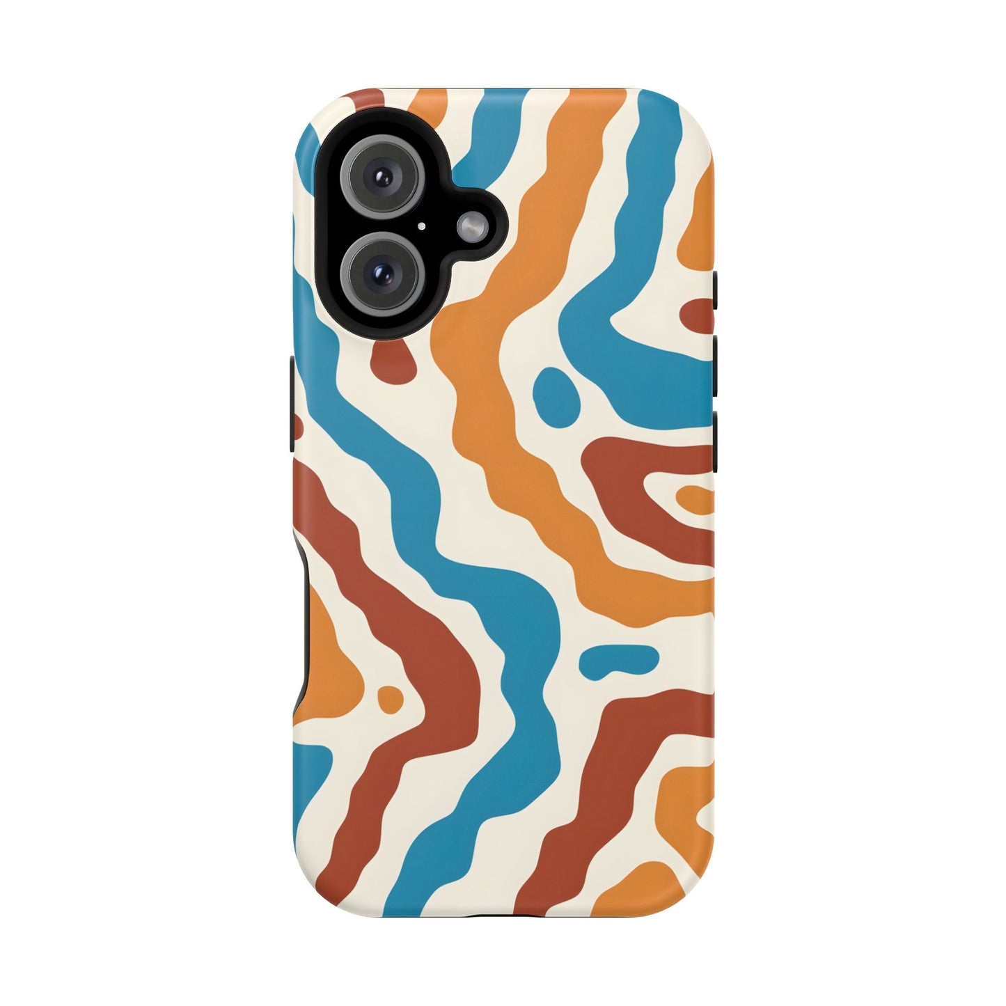Abstract Retro Wave Phone Case – MagSafe Compatible for iPhone & Samsung Galaxy