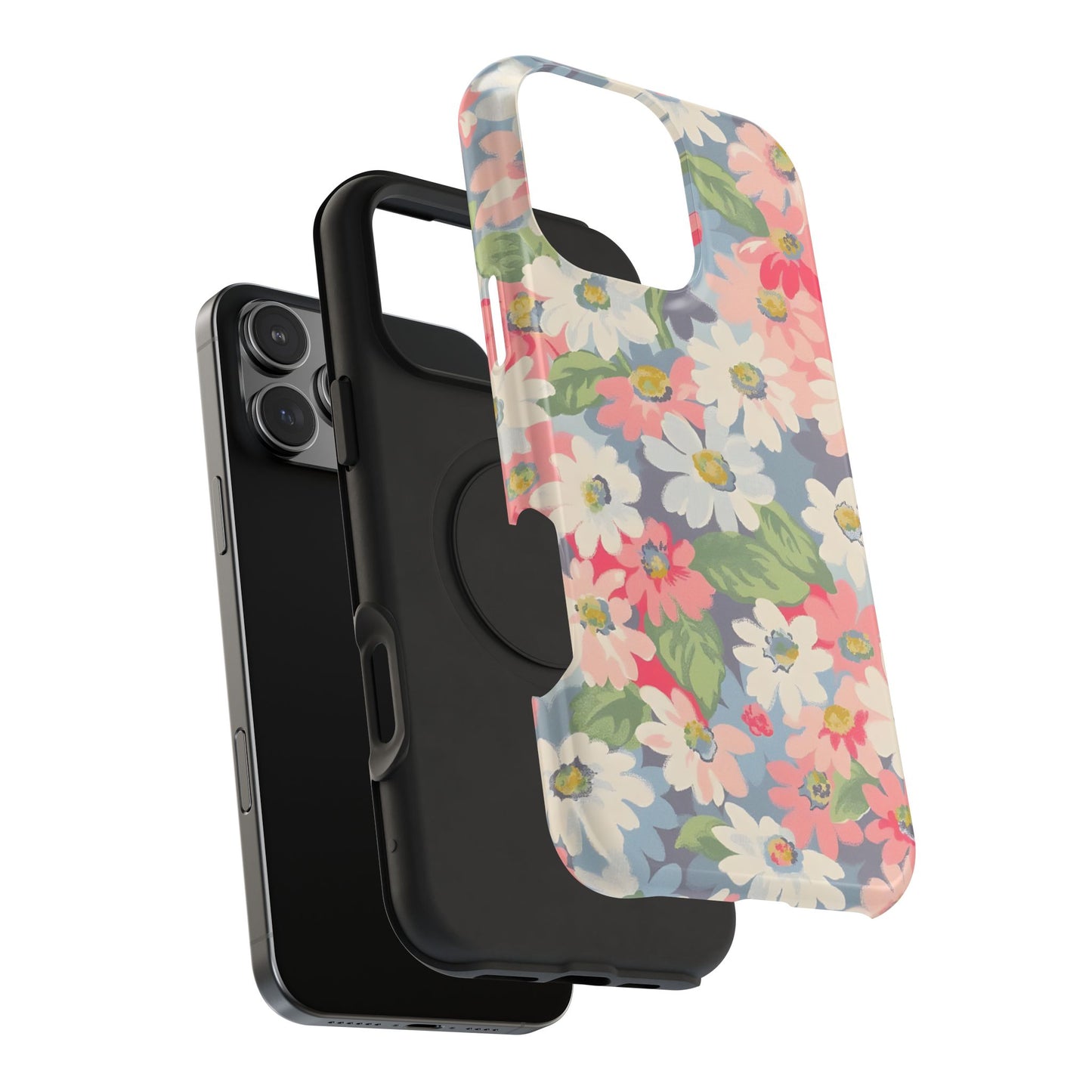 Vintage Floral Daisy Phone Case – MagSafe Compatible for iPhone & Samsung Galaxy