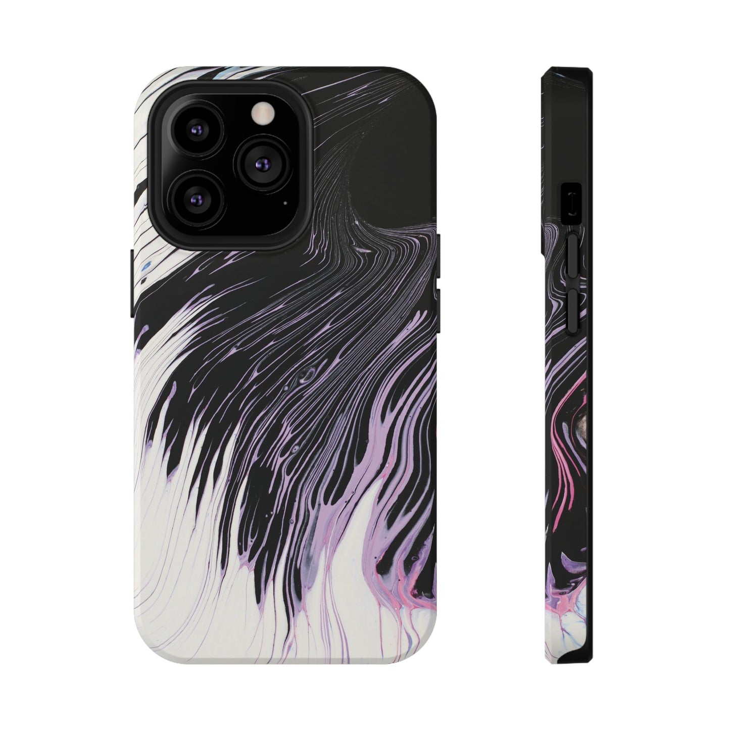 Waves of Ink Abstract Brush Phone Case – MagSafe Compatible for iPhone & Samsung Galaxy