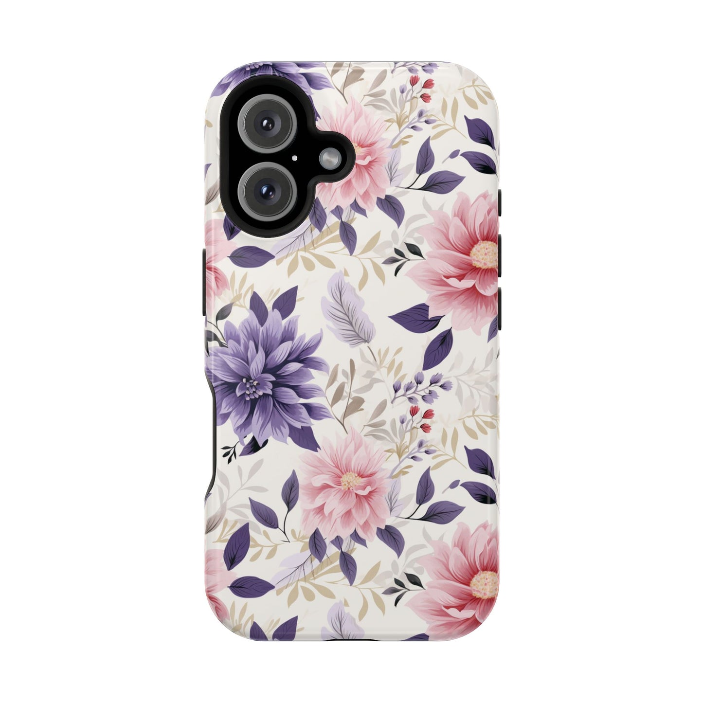Elegant Vintage Floral Phone Case – MagSafe Compatible for iPhone & Samsung Galaxy