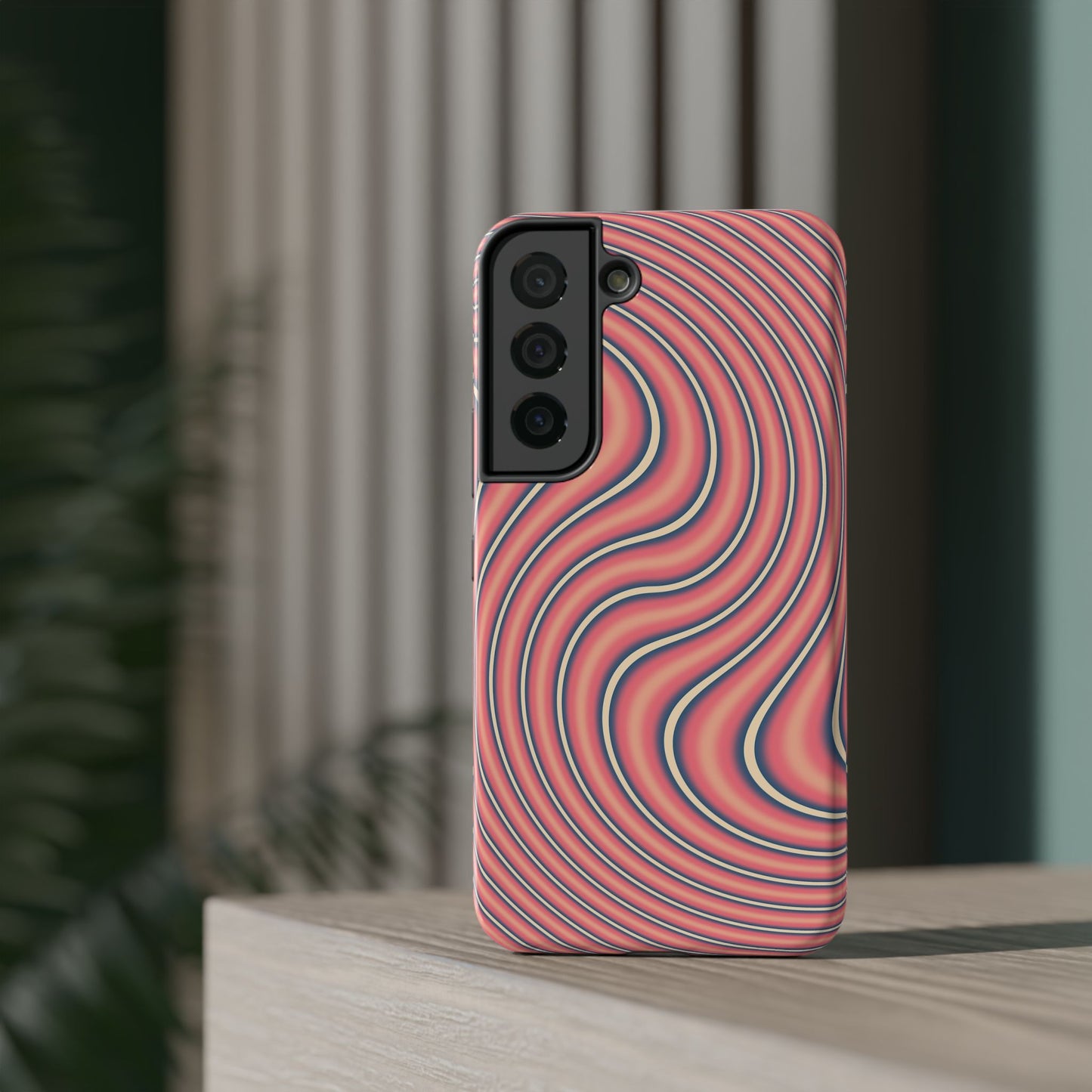 Hypnotic Wave Optical Illusion Phone Case – MagSafe Compatible for iPhone & Samsung Galaxy