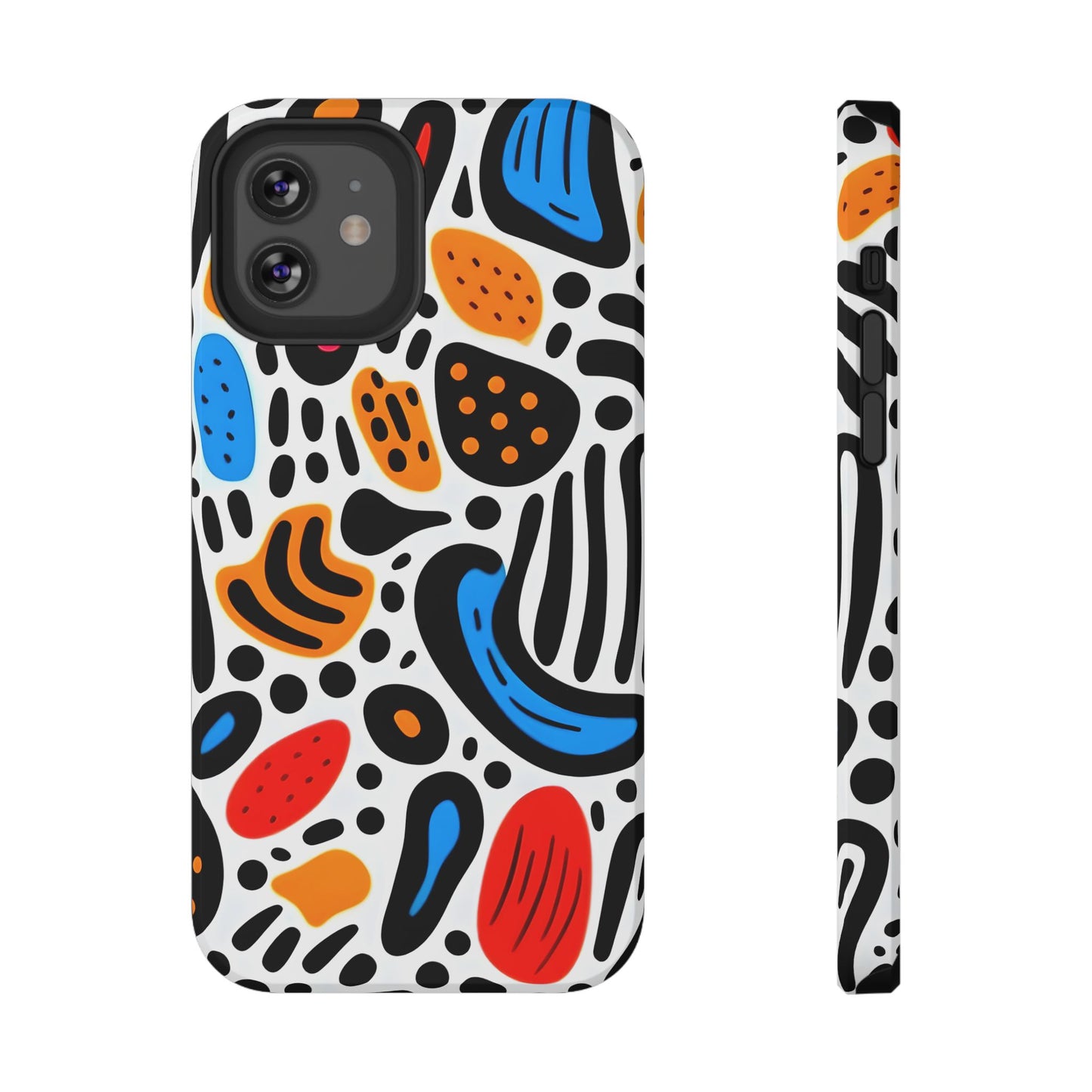 Colorful Abstract Doodle Phone Case – MagSafe Compatible for iPhone & Samsung Galaxy