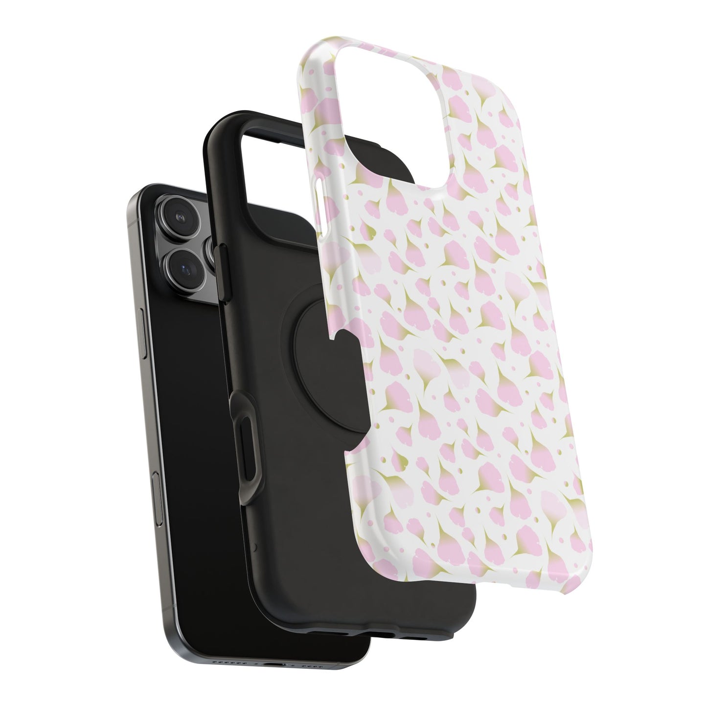 Soft Pink Petal Pattern Phone Case – MagSafe Compatible for iPhone & Samsung Galaxy