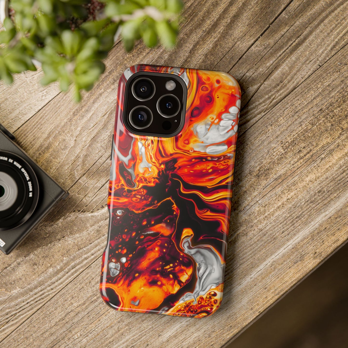 Molten Lava Abstract Phone Case – MagSafe Compatible for iPhone & Samsung Galaxy