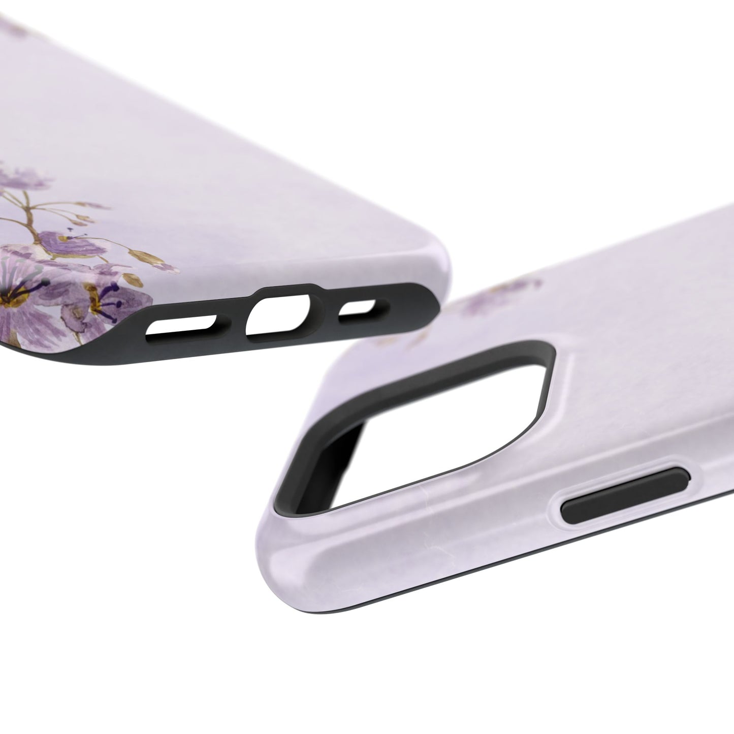 Lavender Blossom Minimal Floral Phone Case – MagSafe Compatible for iPhone & Samsung Galaxy
