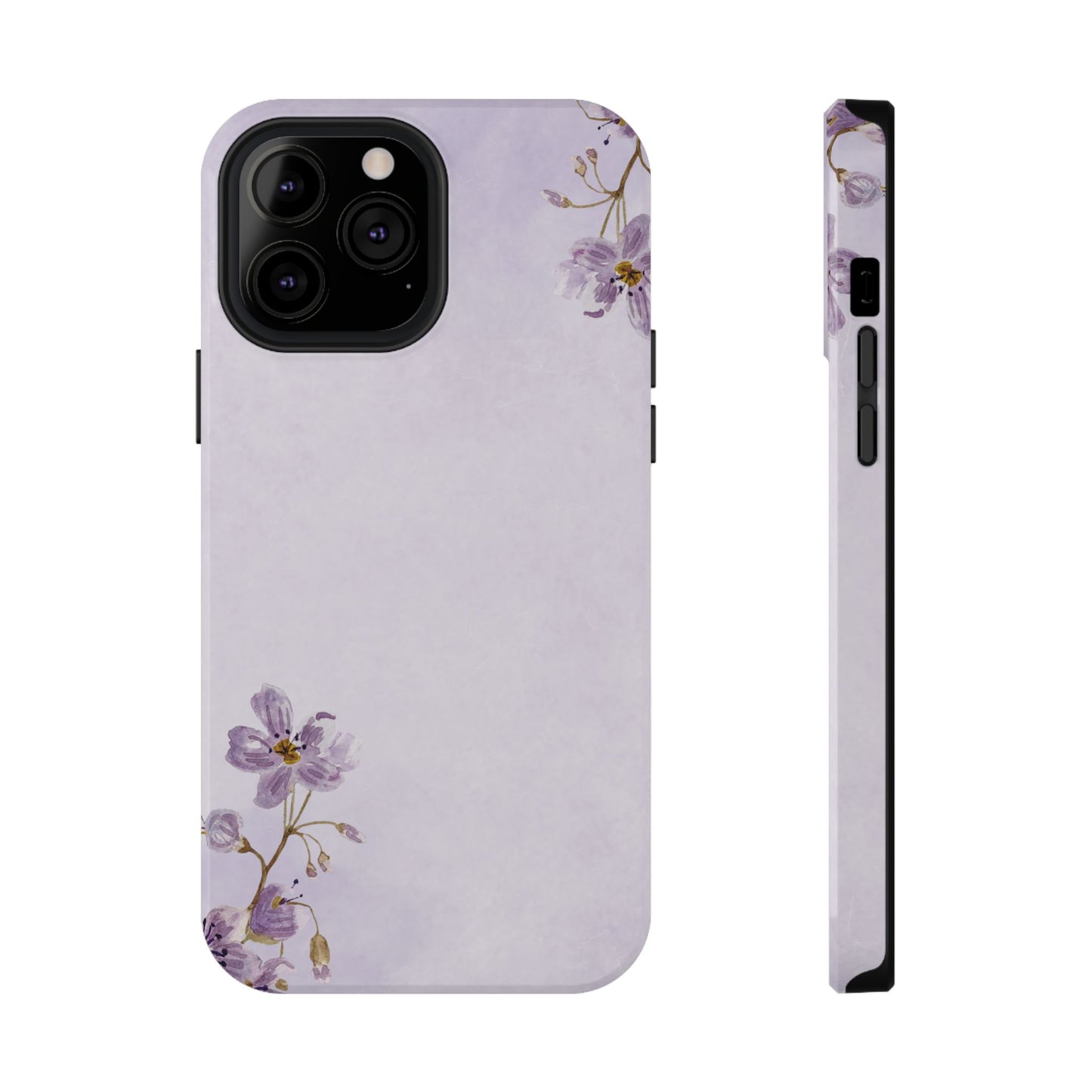 Lavender Blossom Minimal Floral Phone Case – MagSafe Compatible for iPhone & Samsung Galaxy