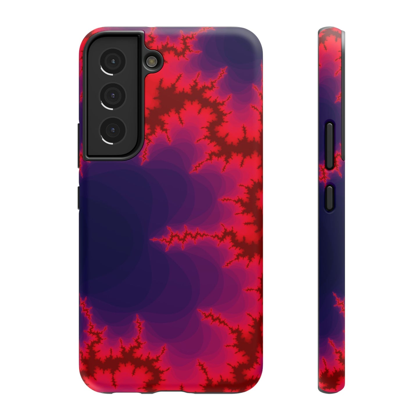Neon Fractal Lightning Phone Case – MagSafe Compatible for iPhone & Samsung Galaxy