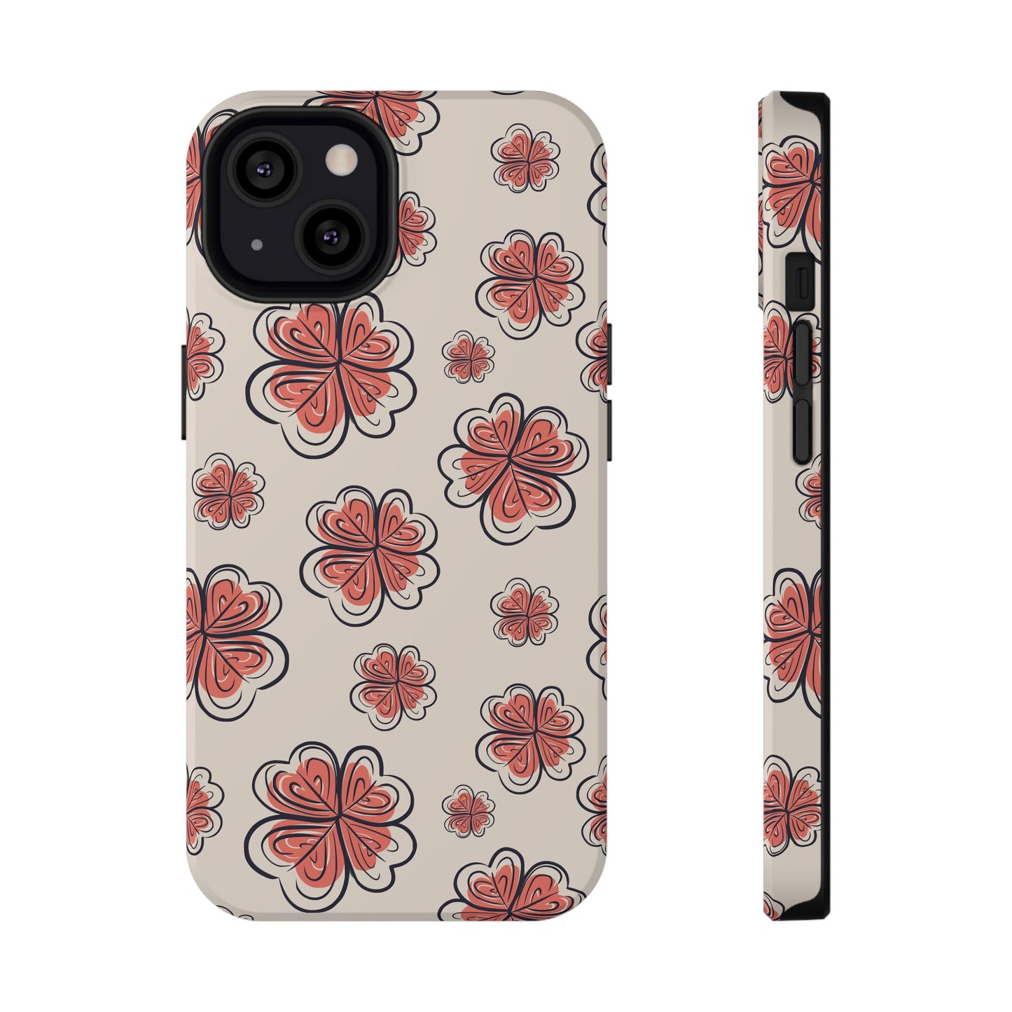 Whimsical Clover Bloom Phone Case – MagSafe Compatible for iPhone & Samsung Galaxy