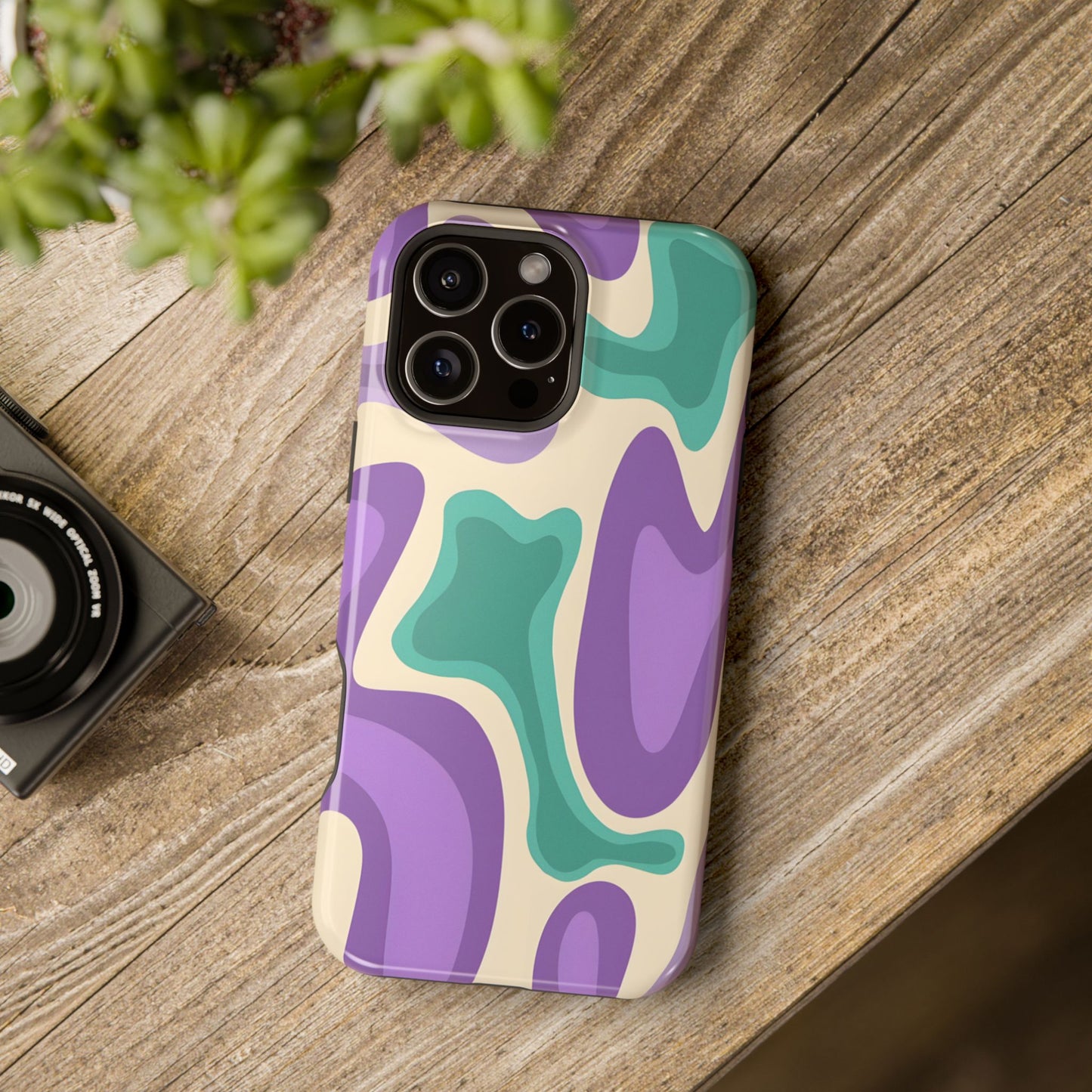 Funky Psychedelic Swirl Phone Case – MagSafe Compatible for iPhone & Samsung Galaxy