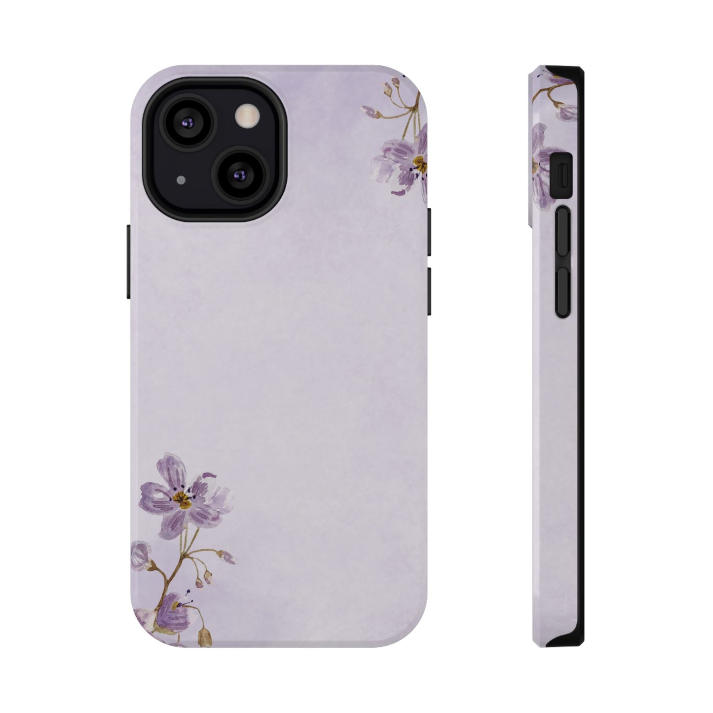 Lavender Blossom Minimal Floral Phone Case – MagSafe Compatible for iPhone & Samsung Galaxy