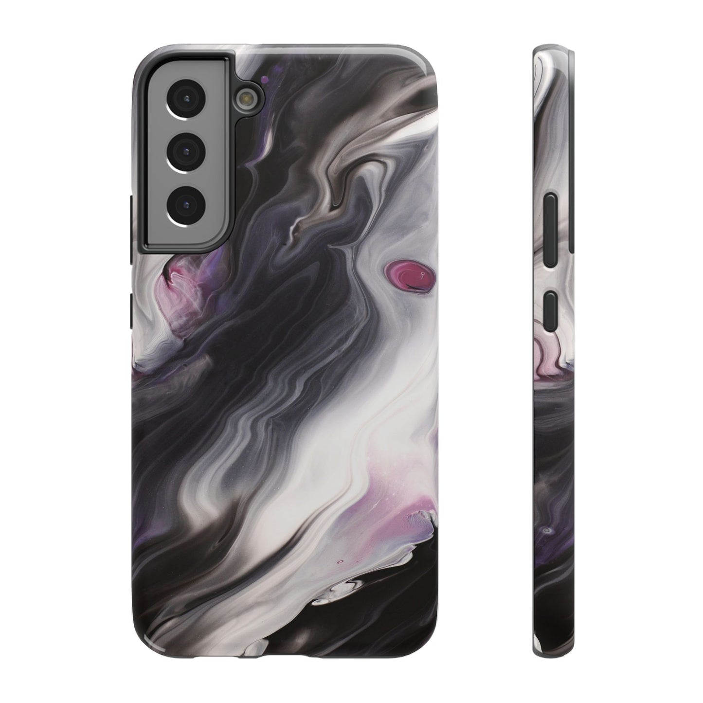 Galaxy Smoke Noir Marble Phone Case – MagSafe Compatible for iPhone & Samsung Galaxy