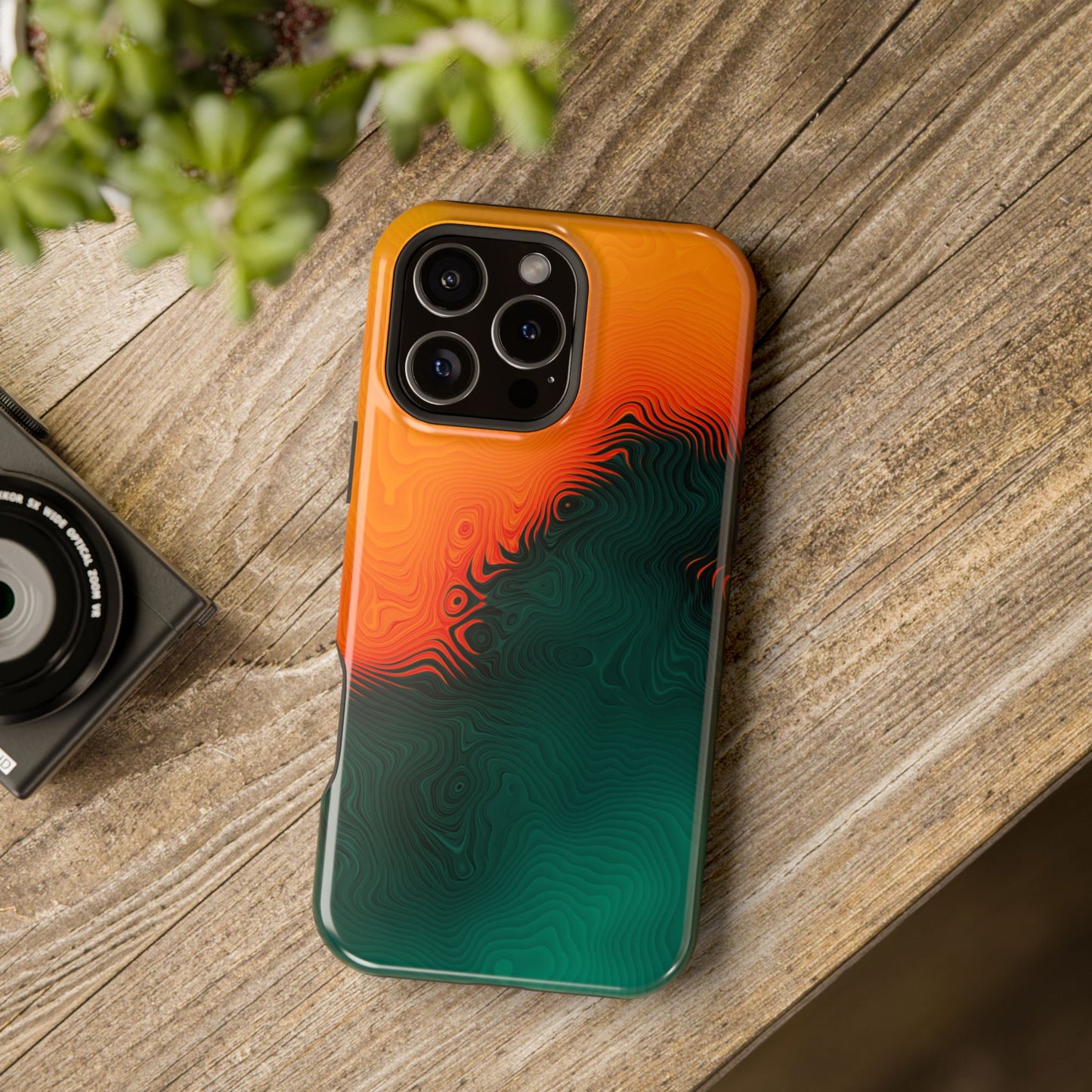 Topographic Heatwave Phone Case – MagSafe Compatible for iPhone & Samsung Galaxy