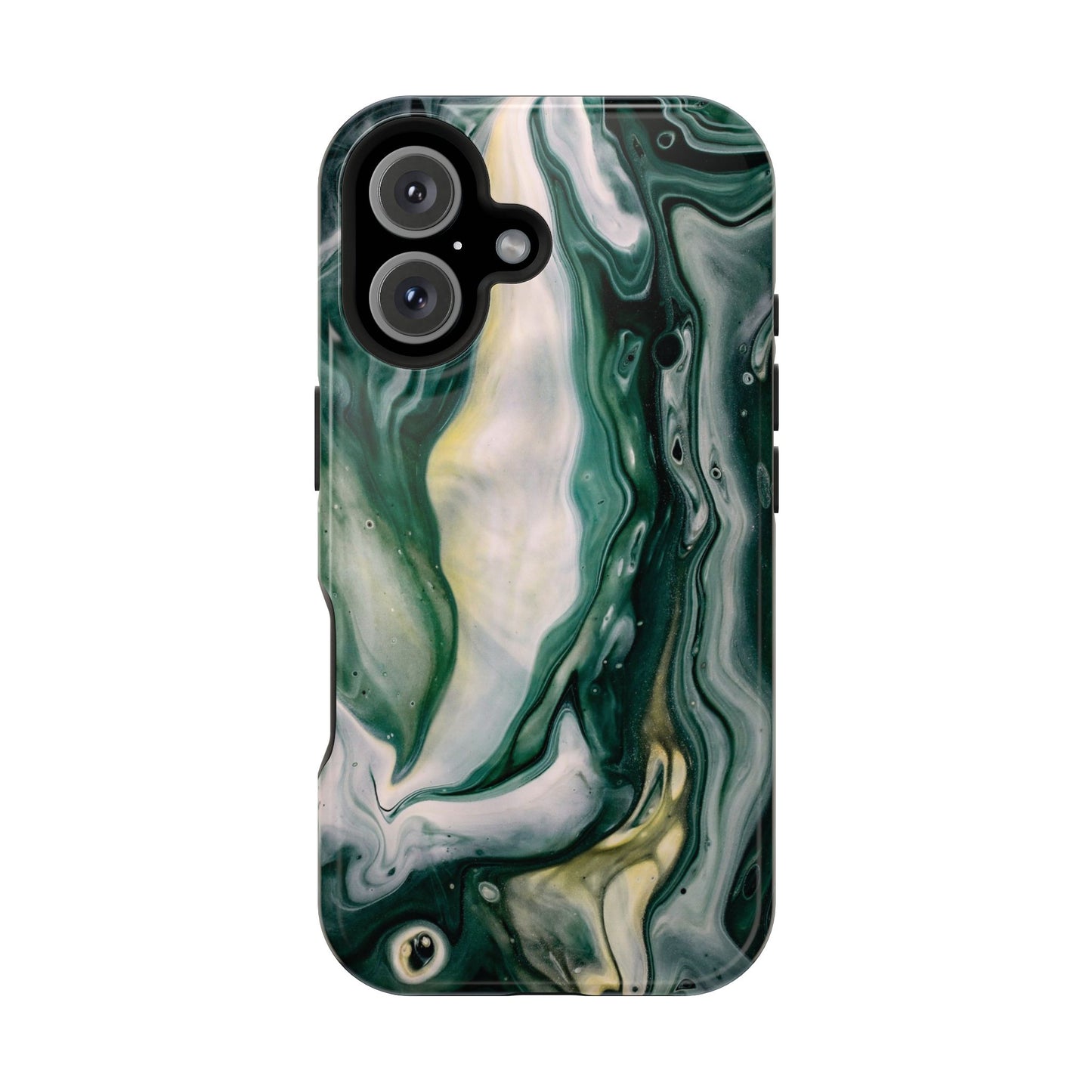 Mystic Forest Marble Swirl Phone Case – MagSafe Compatible for iPhone & Samsung Galaxy