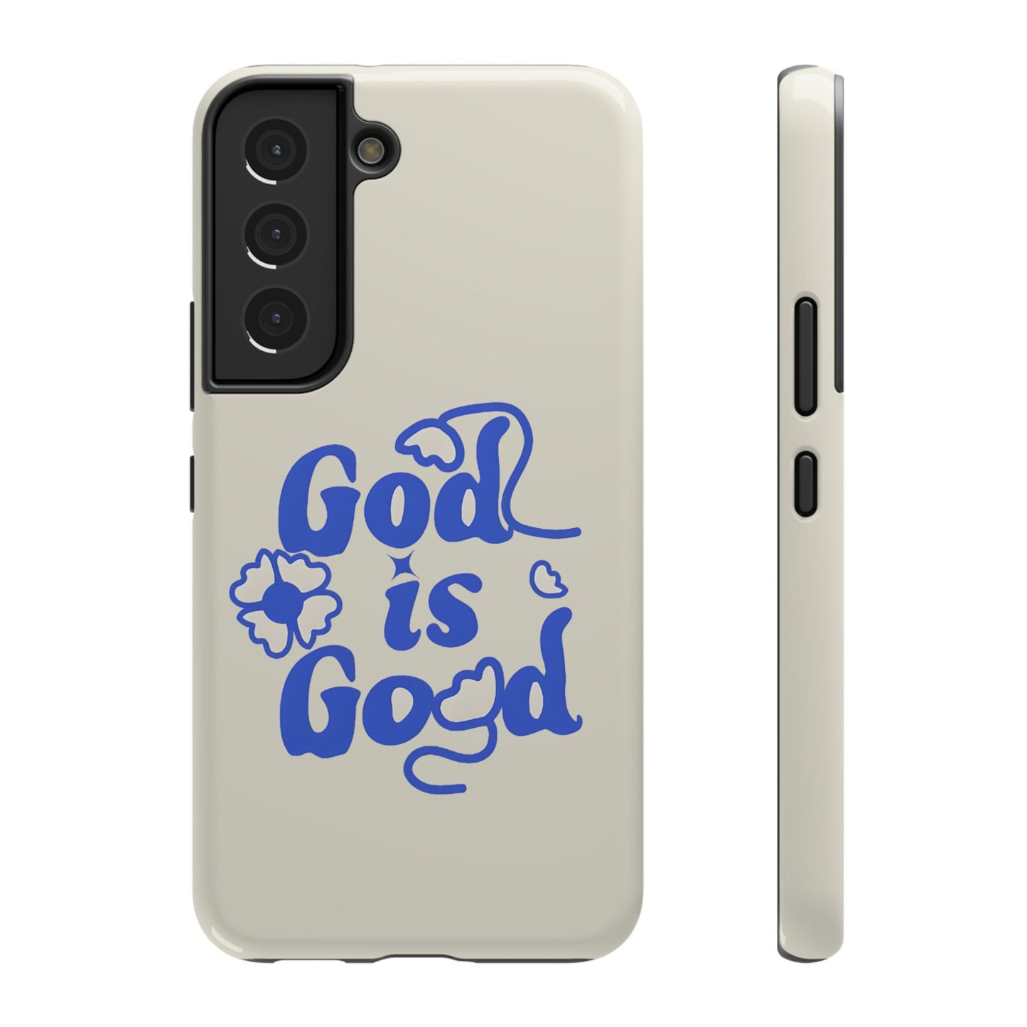 Floral Faith "God Is Good" Phone Case – MagSafe Compatible for iPhone & Samsung Galaxy
