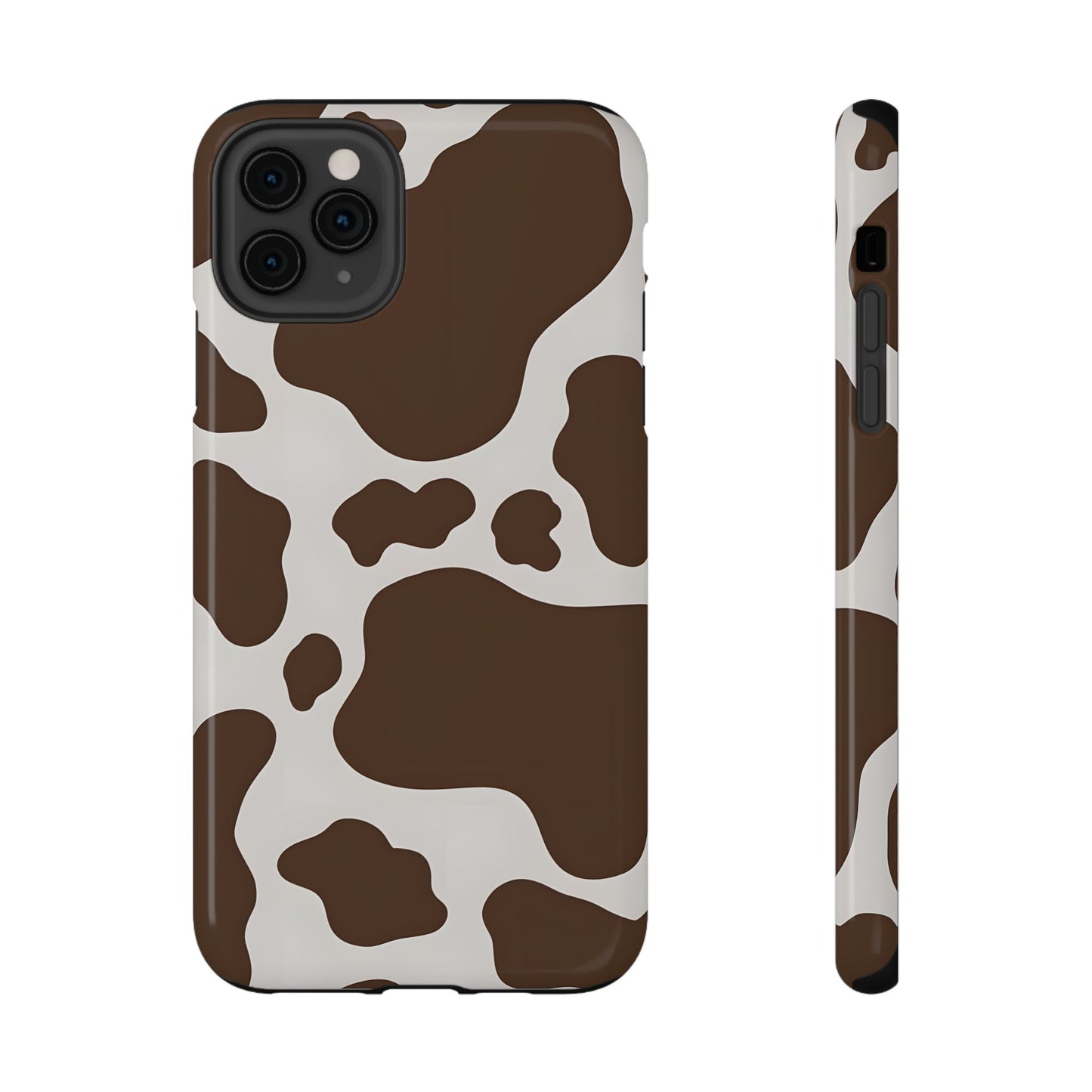 Brown Cow Print Phone Case – MagSafe Compatible for iPhone & Samsung Galaxy