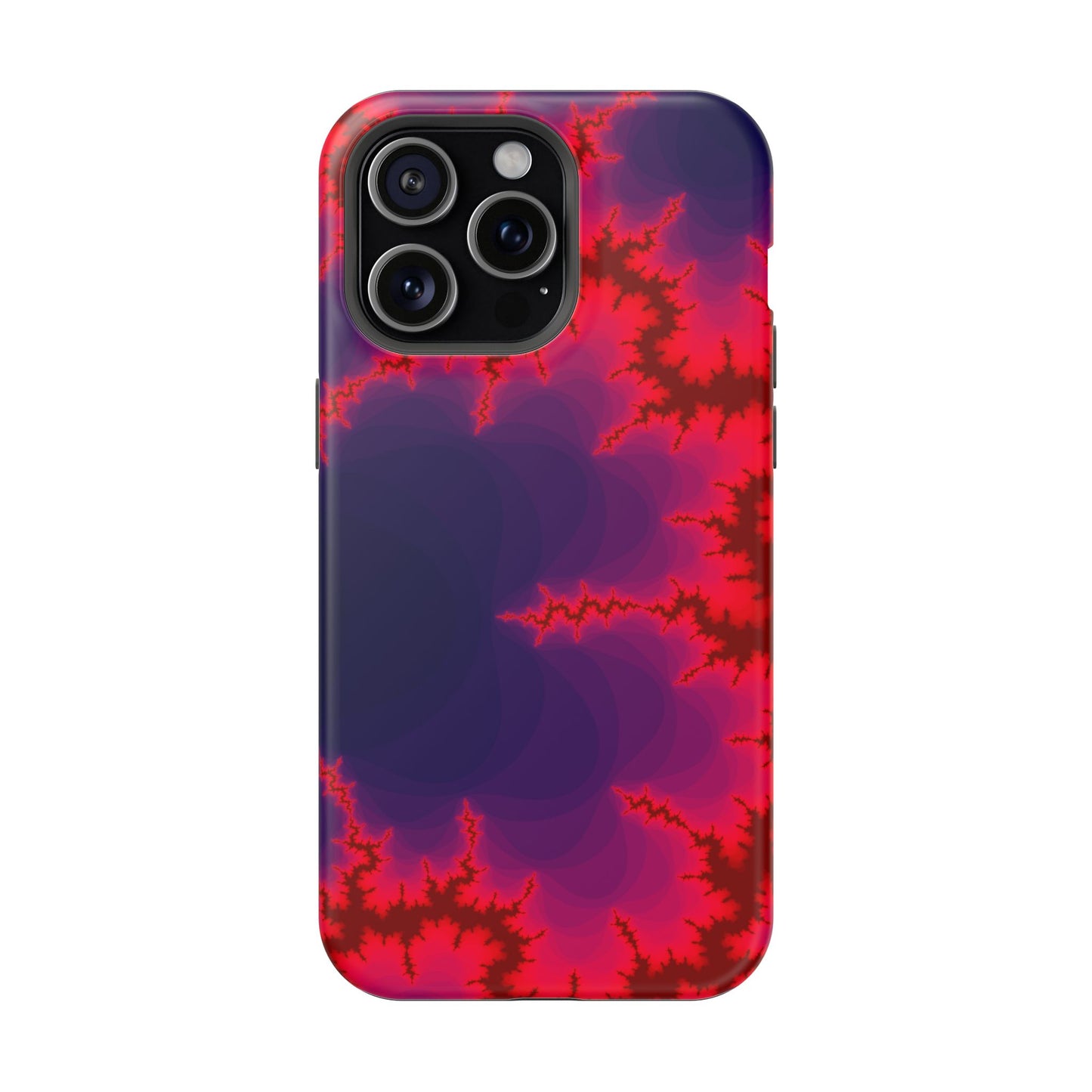 Neon Fractal Lightning Phone Case – MagSafe Compatible for iPhone & Samsung Galaxy