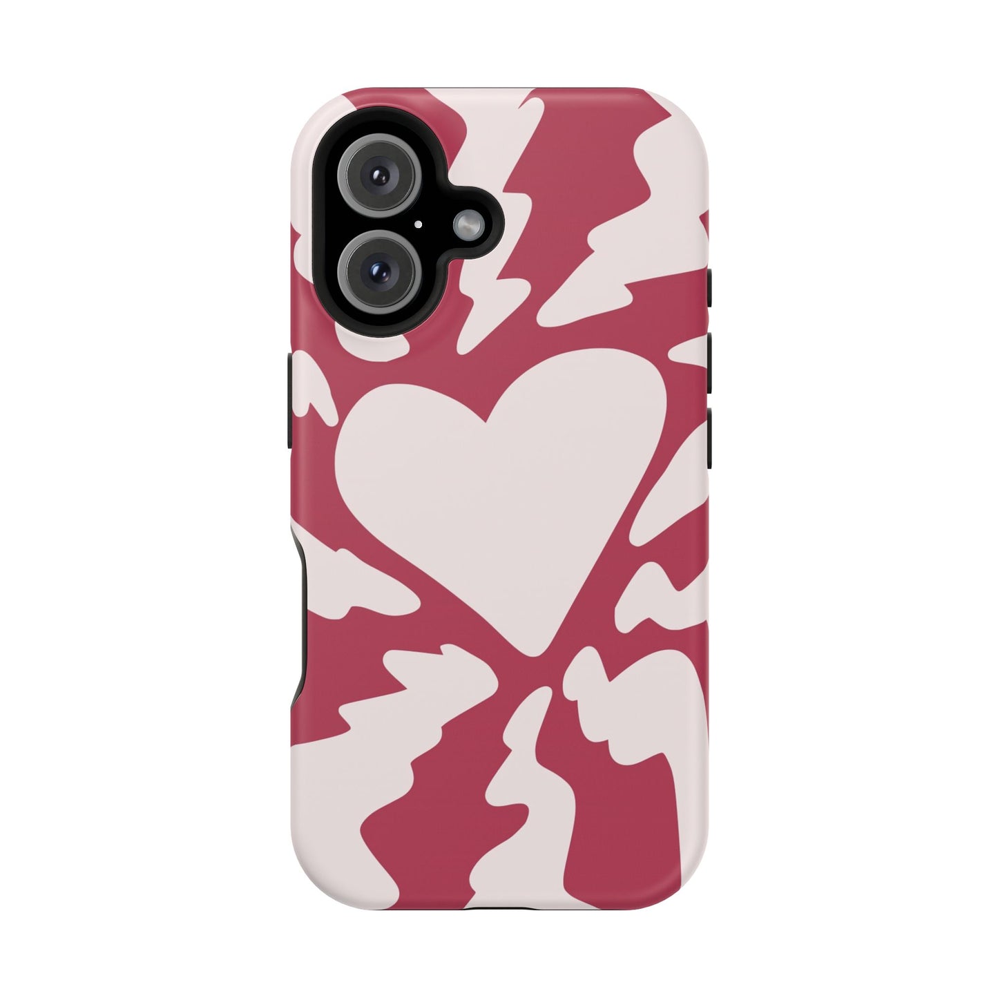 Bold Heartburst Abstract Phone Case – MagSafe Compatible for iPhone & Samsung Galaxy