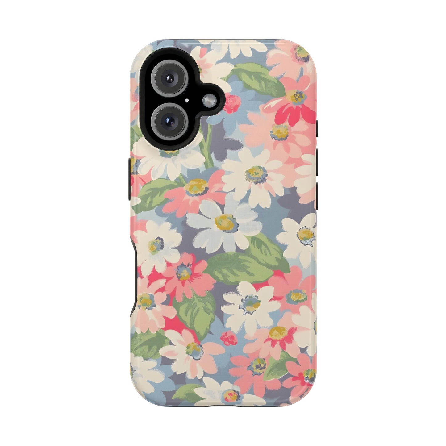 Vintage Floral Daisy Phone Case – MagSafe Compatible for iPhone & Samsung Galaxy
