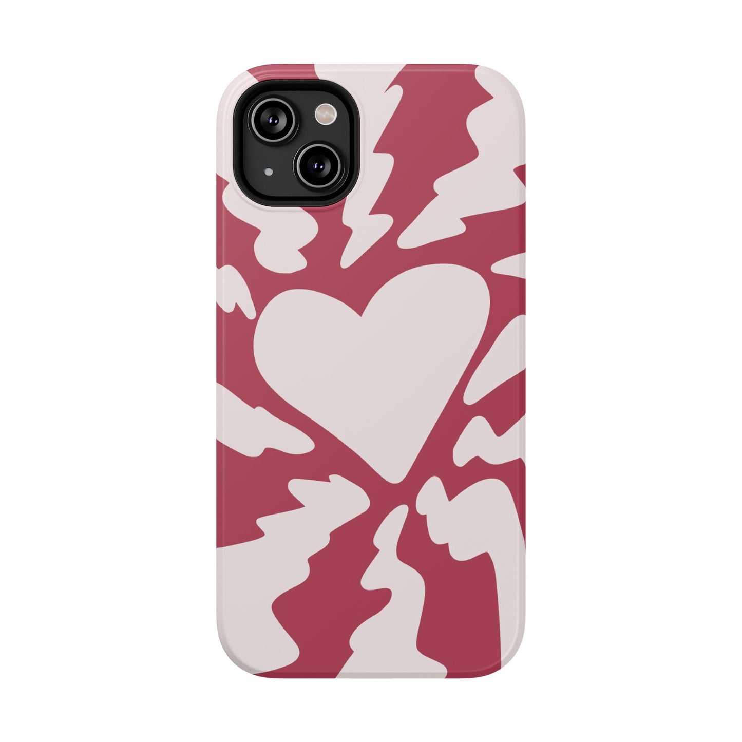Bold Heartburst Abstract Phone Case – MagSafe Compatible for iPhone & Samsung Galaxy