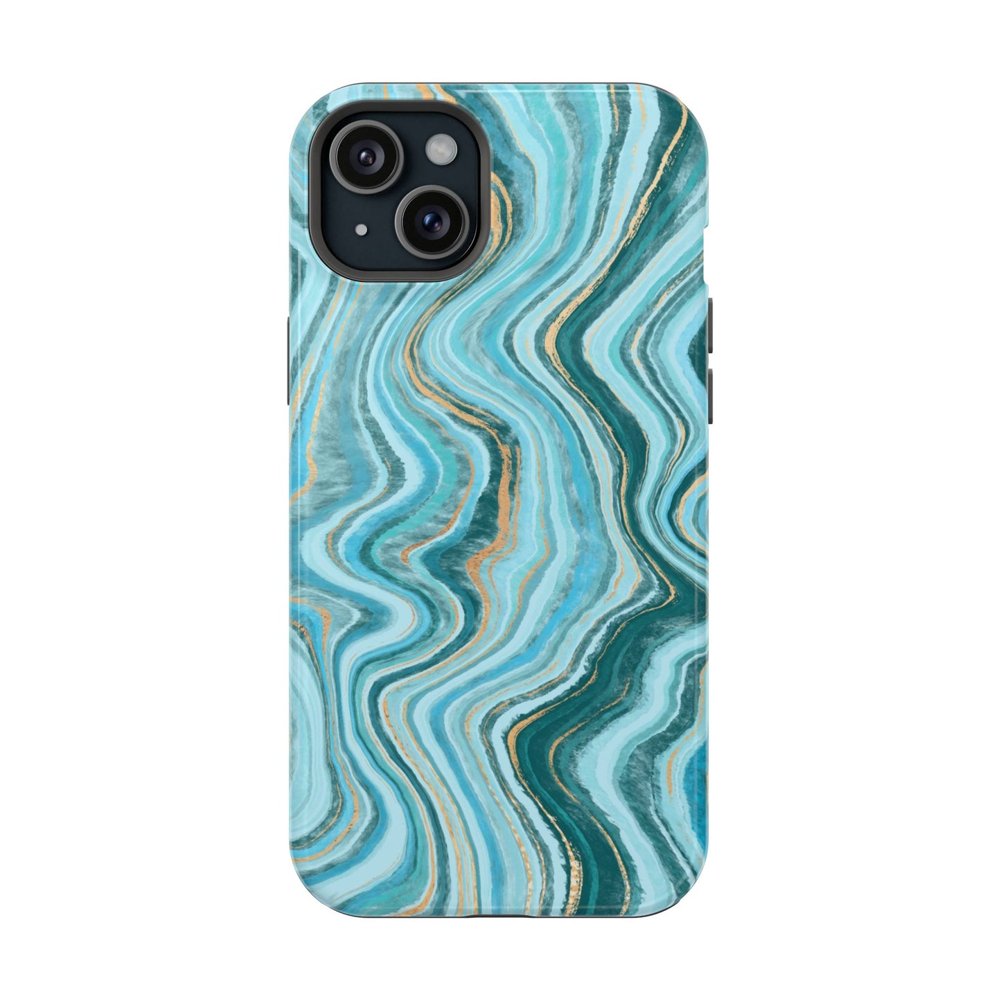 Ocean Agate Swirl Phone Case – MagSafe Compatible for iPhone & Samsung Galaxy