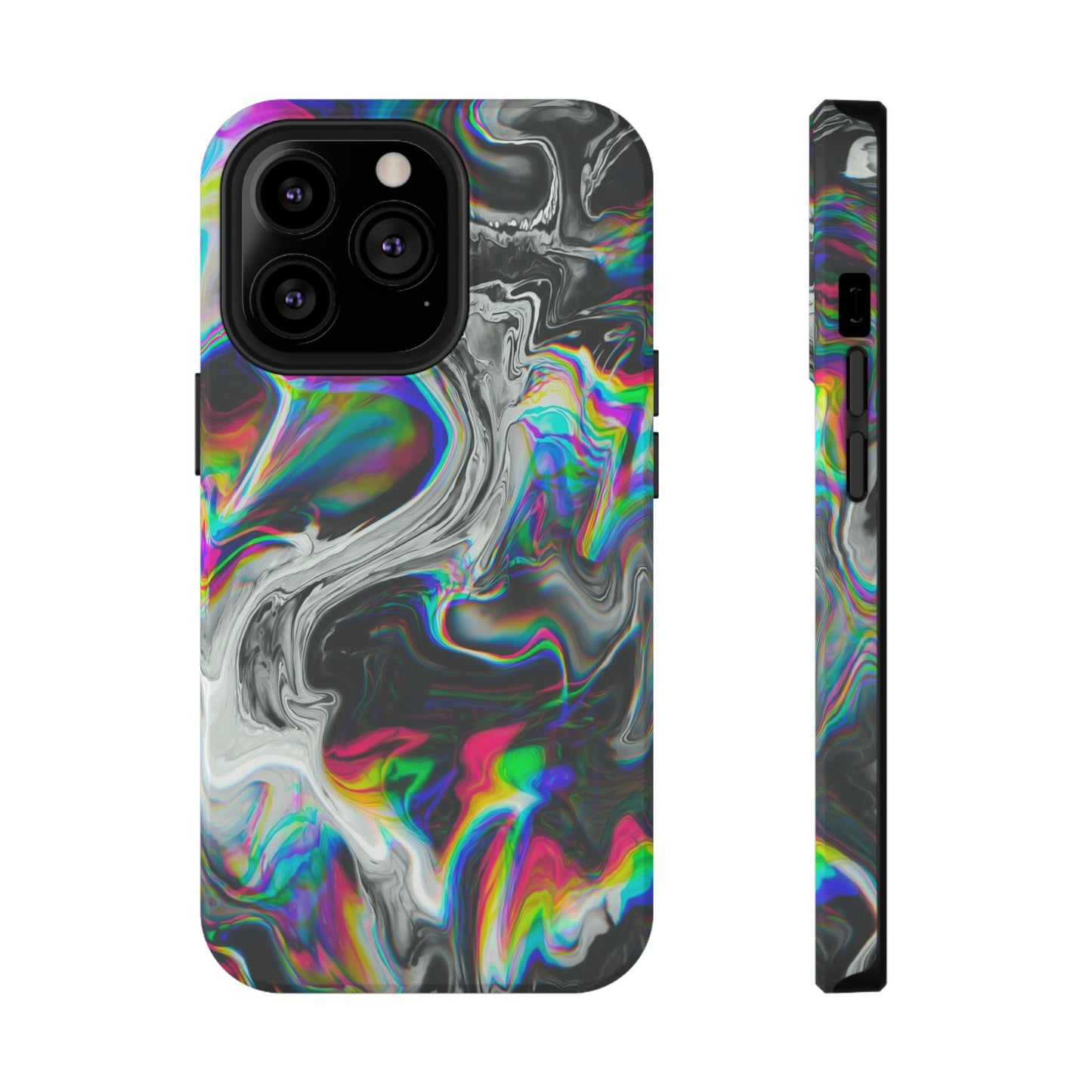 Holographic Swirl Phone Case – MagSafe Compatible for iPhone & Samsung Galaxy